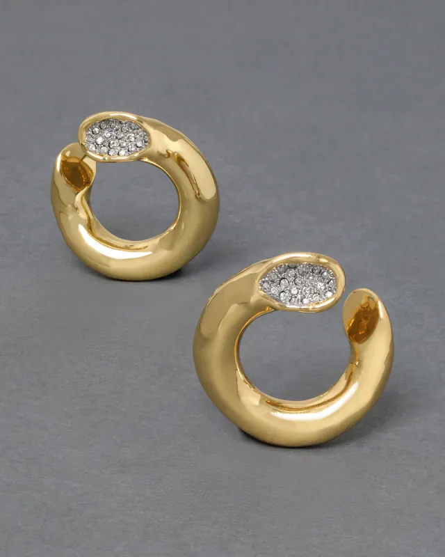 Solanales Front Facing Hoop Earring - Gold sold by Alexis Bittar