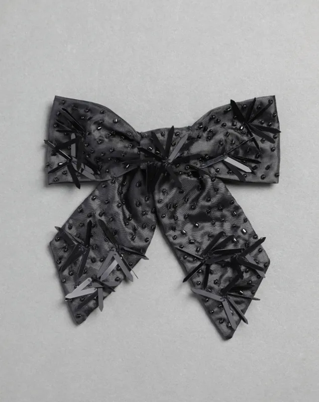 Punk Royale Beaded Bow Barrette sold by Alexis Bittar