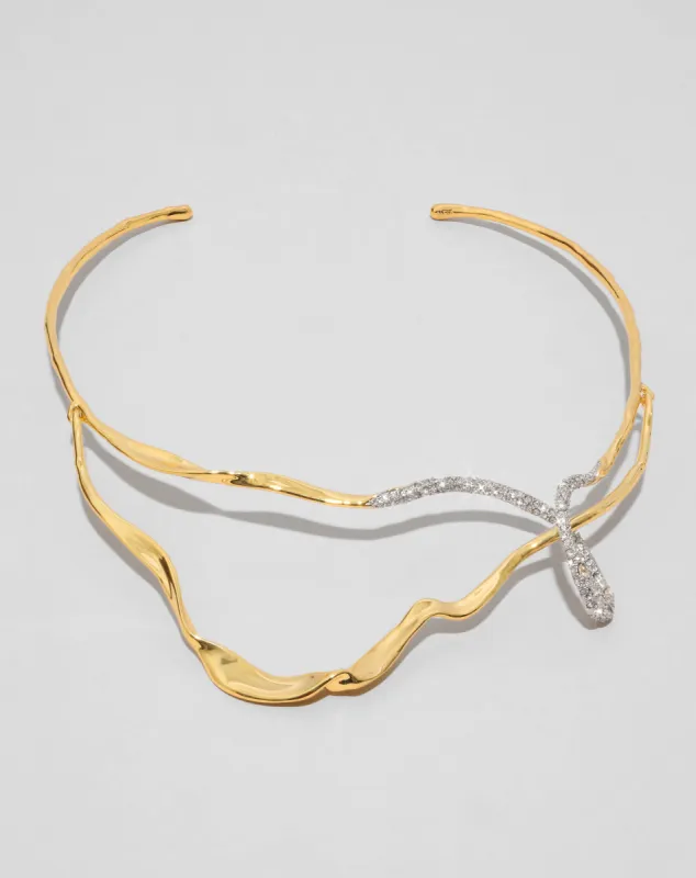 Solanales Crystal Looped Collar Necklace sold by Alexis Bittar