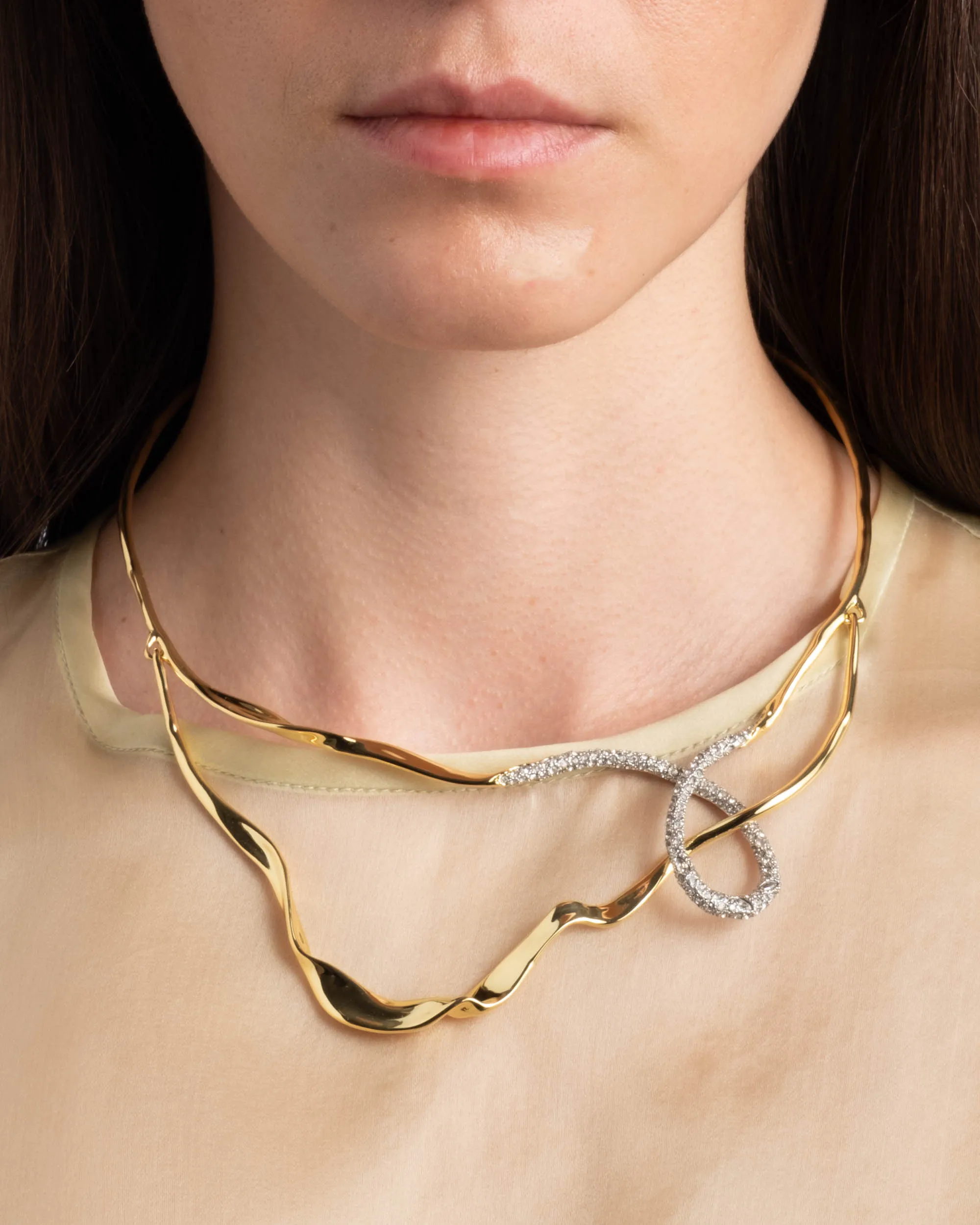 Solanales Crystal Looped Collar Necklace sold by Alexis Bittar product image thumbnail 2