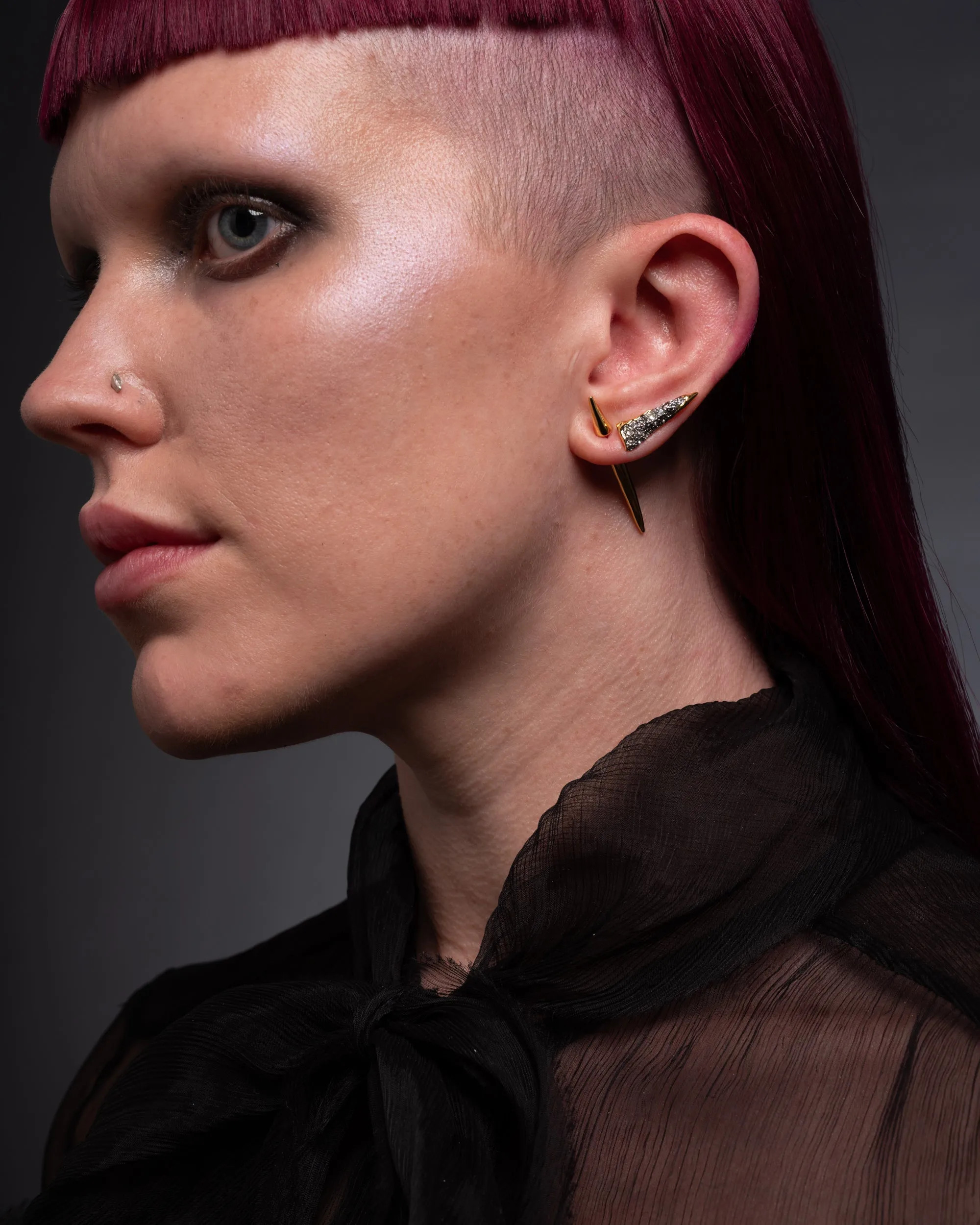 Solanales Crystal Spear Stud Earring- Champagne sold by Alexis Bittar product image thumbnail 5