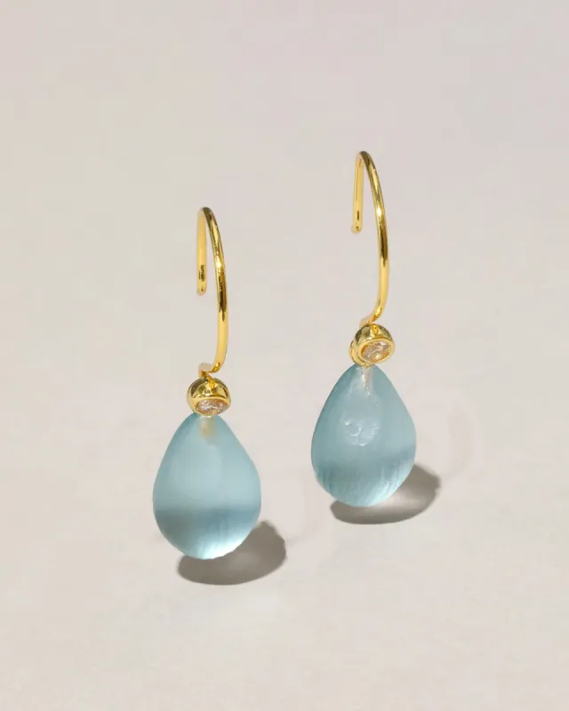 Lucite Teardrop Earring- Blue Grey sold by Alexis Bittar