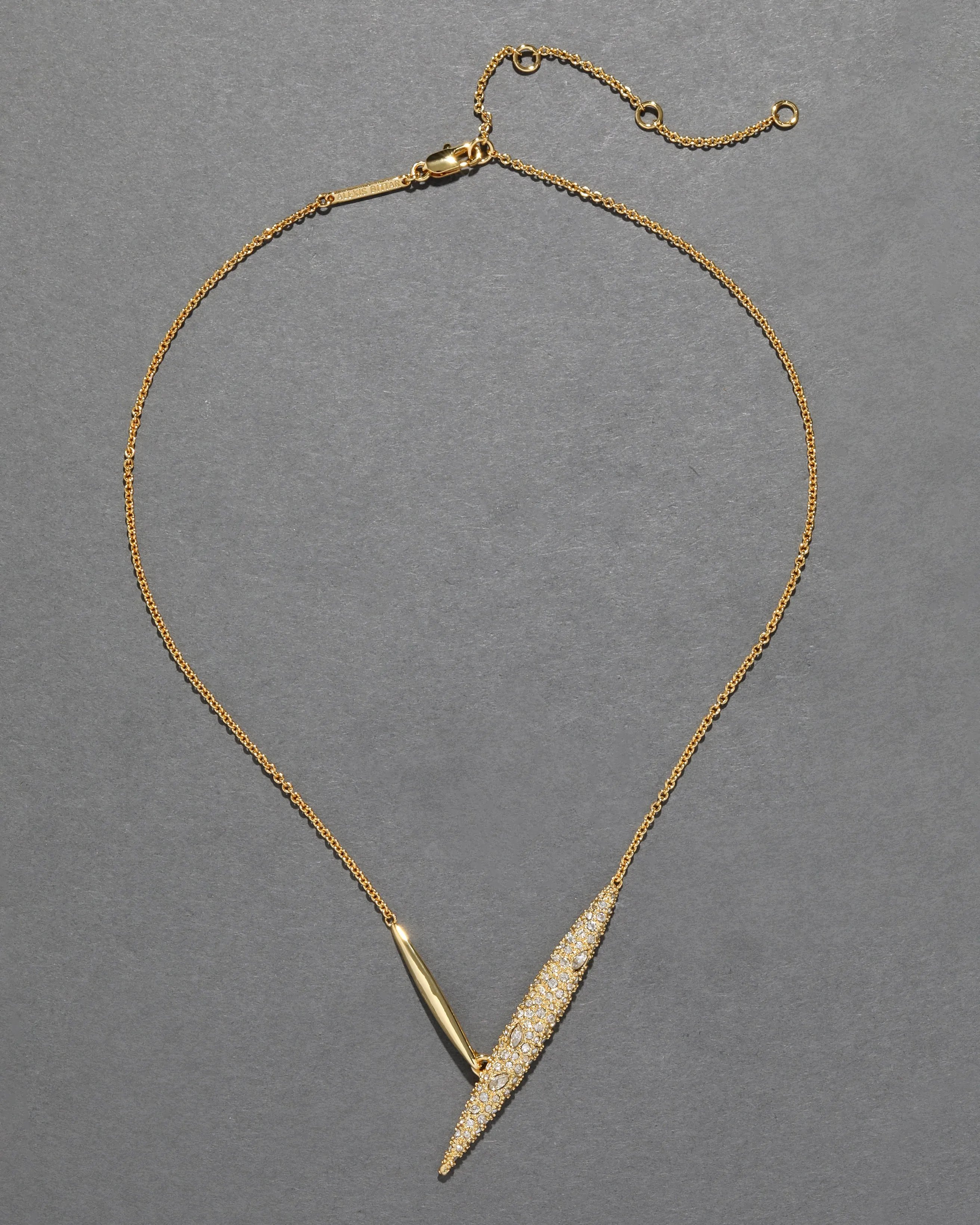 Crystal Encrusted Gold Spike Necklace sold by Alexis Bittar product image thumbnail 3