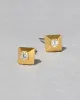 Geometric Crystal Stud Earring- Gold sold by Alexis Bittar