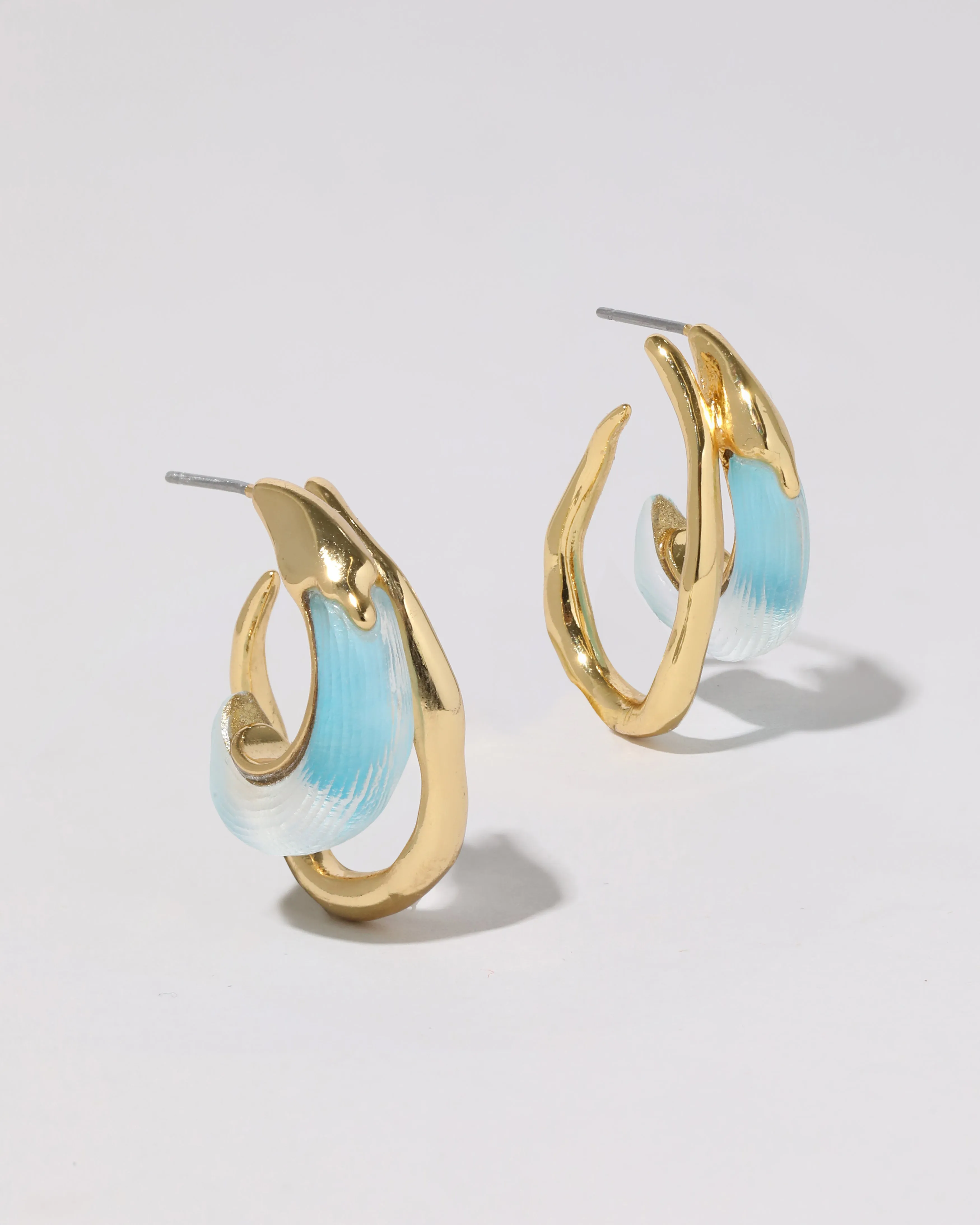 Lucite Molten Double Hoop Earring - Aegean Sea sold by Alexis Bittar product image thumbnail 4