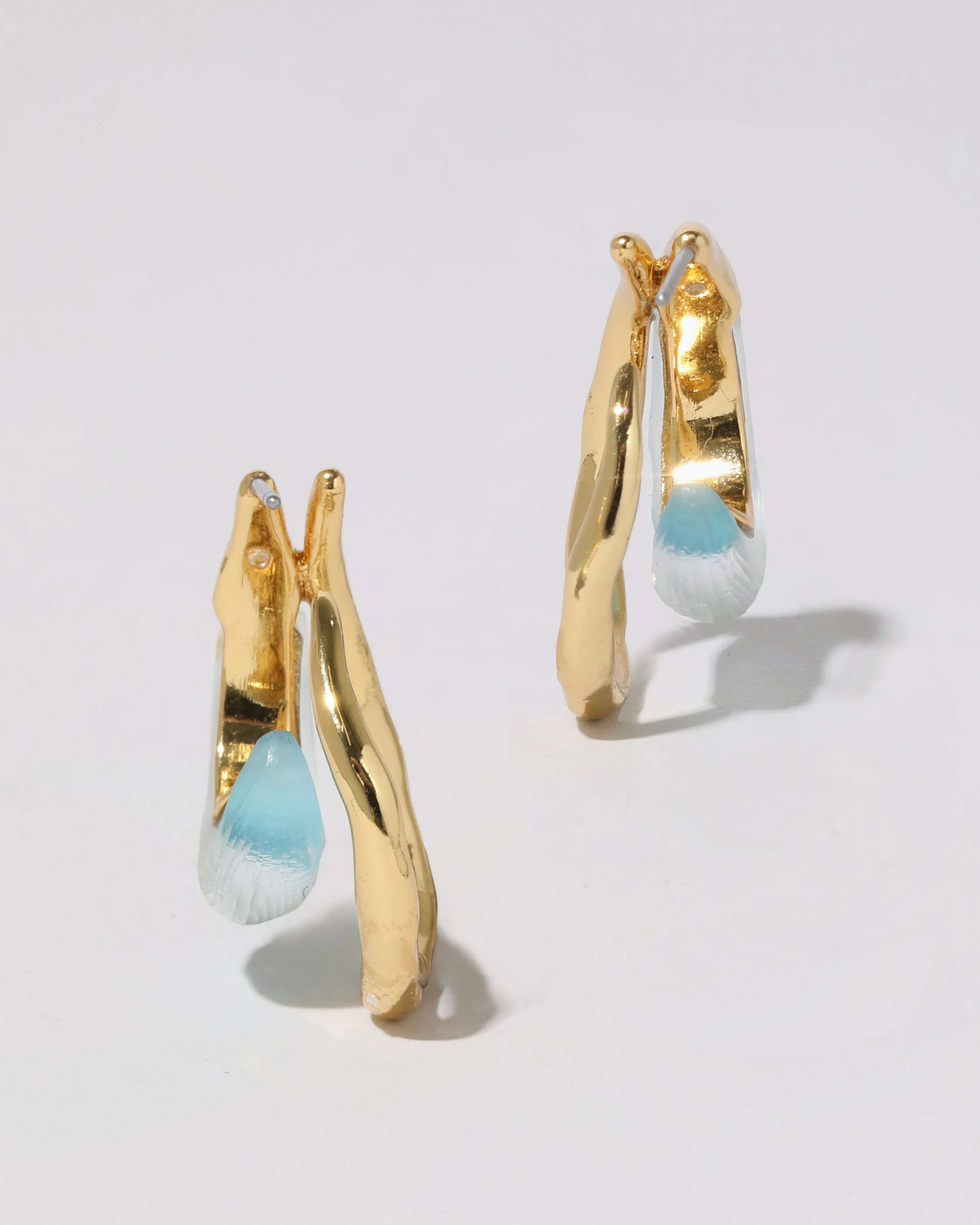 Lucite Molten Double Hoop Earring - Aegean Sea sold by Alexis Bittar product image thumbnail 5