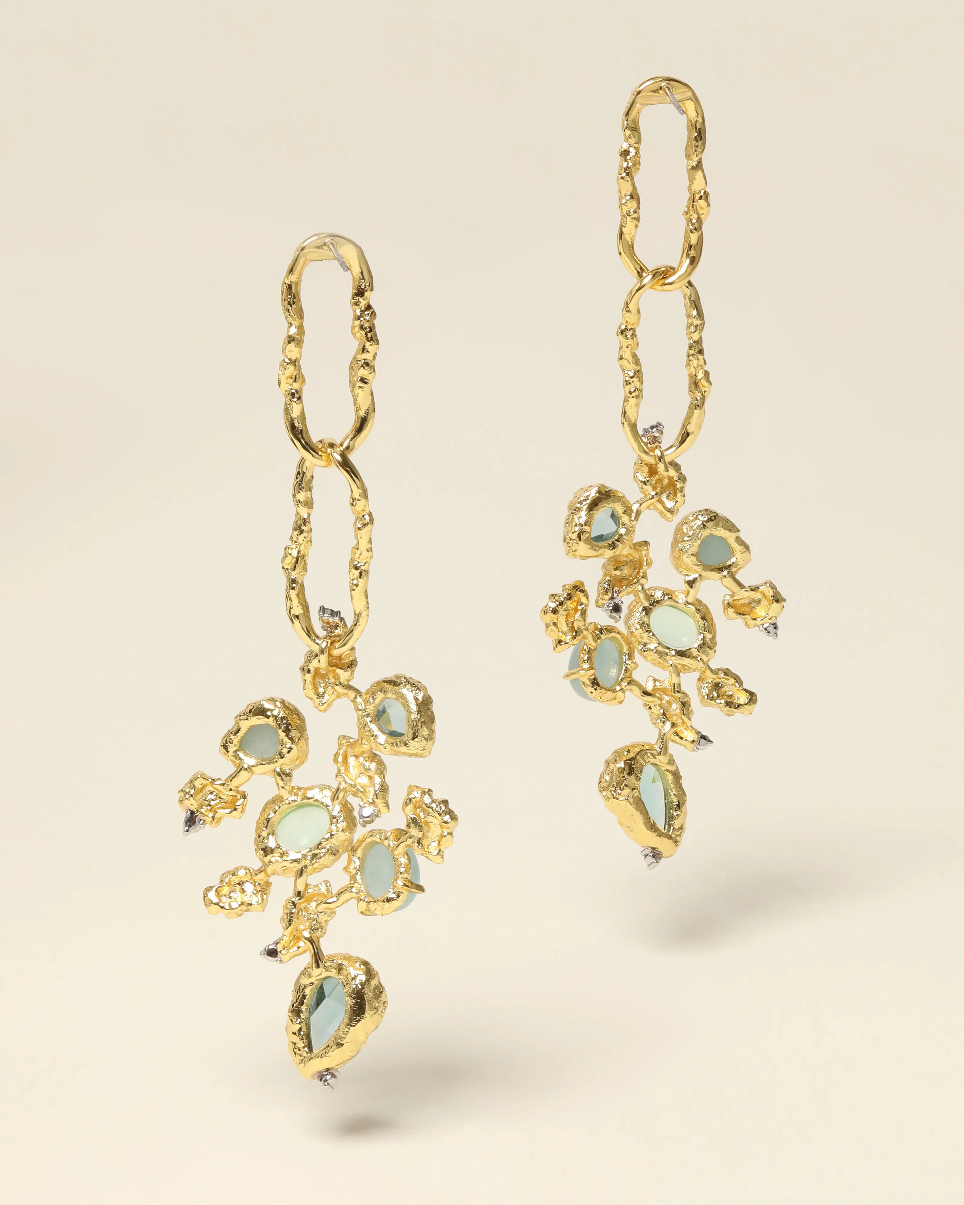 Golden Pebble Cake Large Statement Post Drop Earring sold by Alexis Bittar product image thumbnail 3