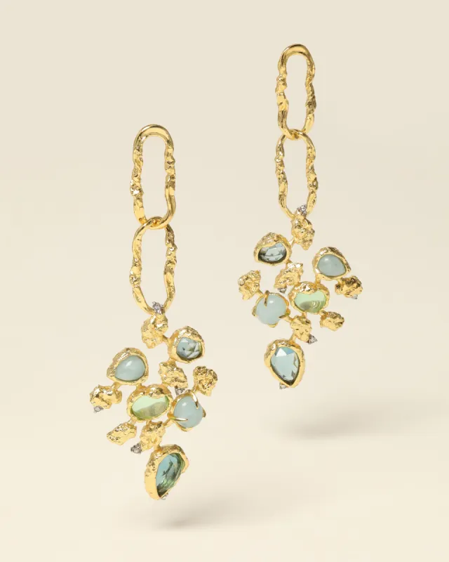 Golden Pebble Cake Large Statement Post Drop Earring sold by Alexis Bittar