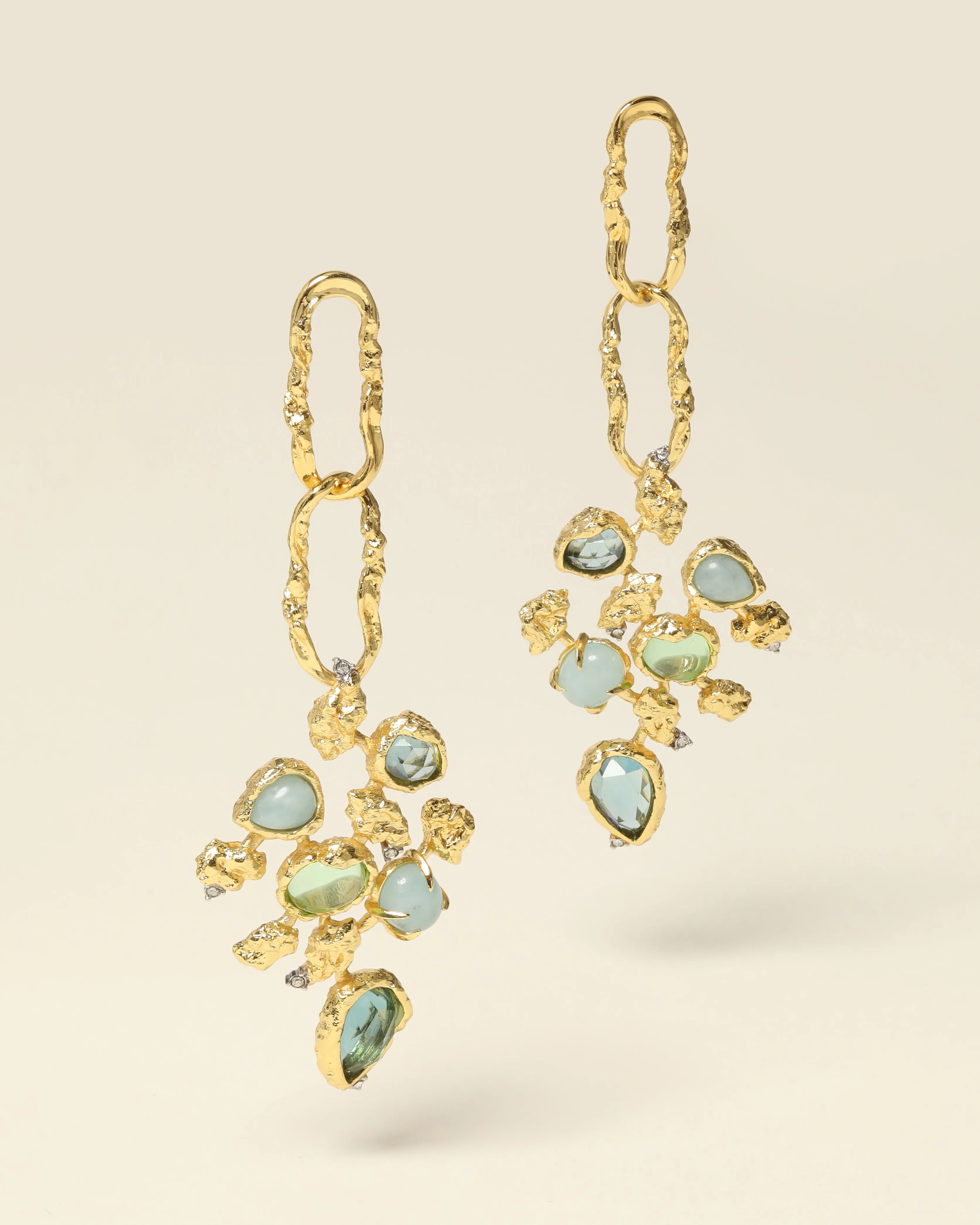 Golden Pebble Cake Large Statement Post Drop Earring sold by Alexis Bittar