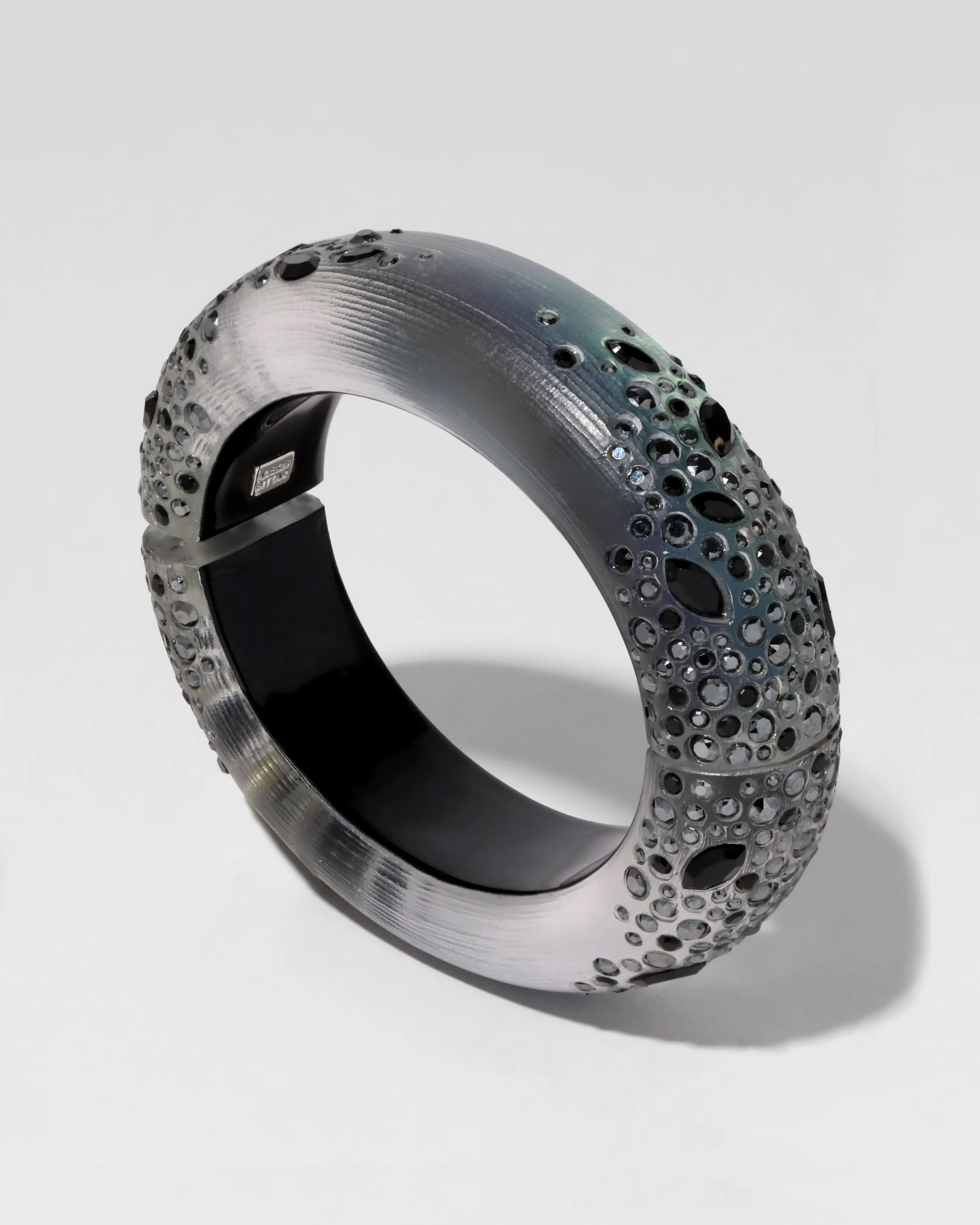 Confetti Crystal Lucite Hinge Bracelet- Black Beetle sold by Alexis Bittar product image thumbnail 3