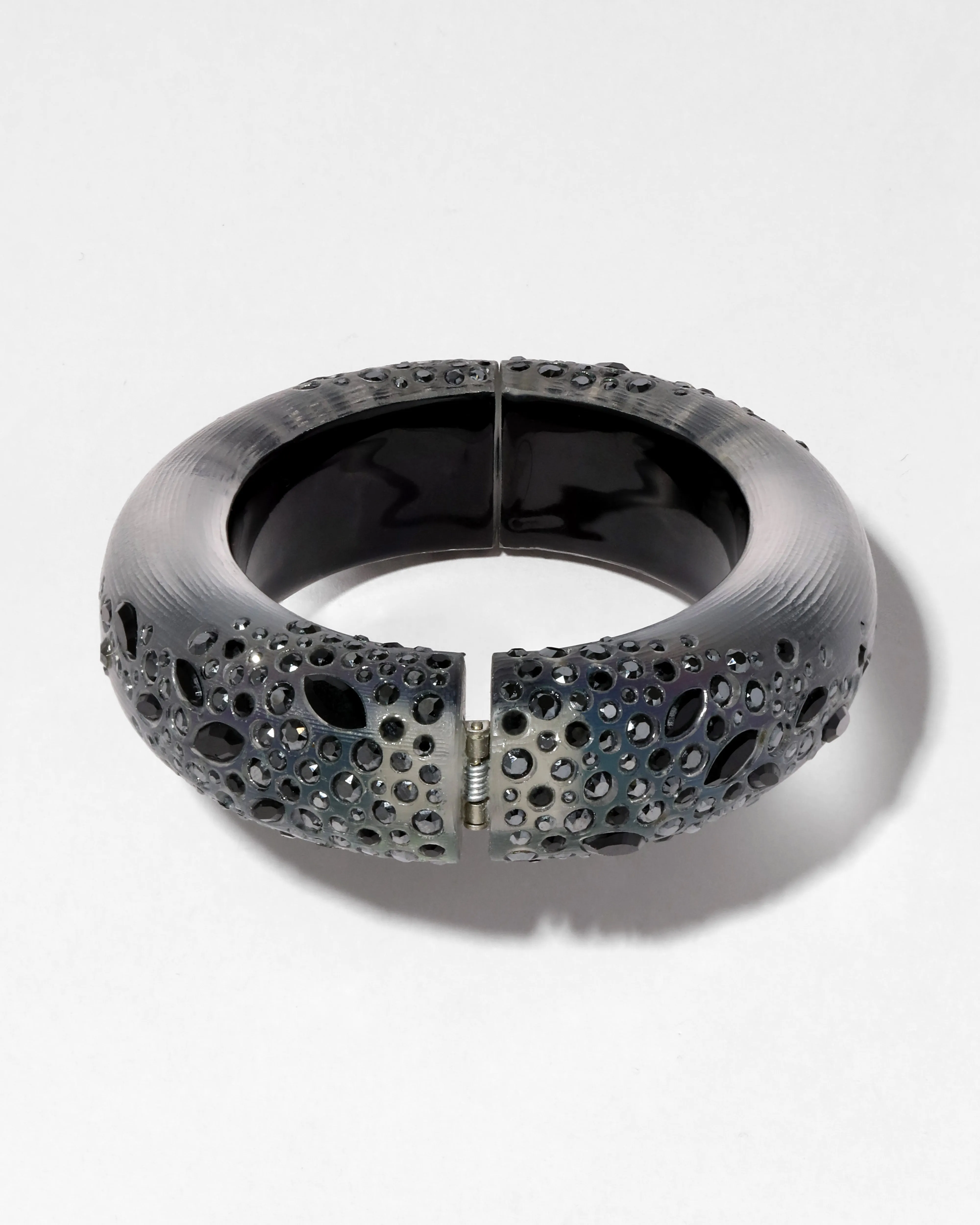 Confetti Crystal Lucite Hinge Bracelet- Black Beetle sold by Alexis Bittar product image thumbnail 5