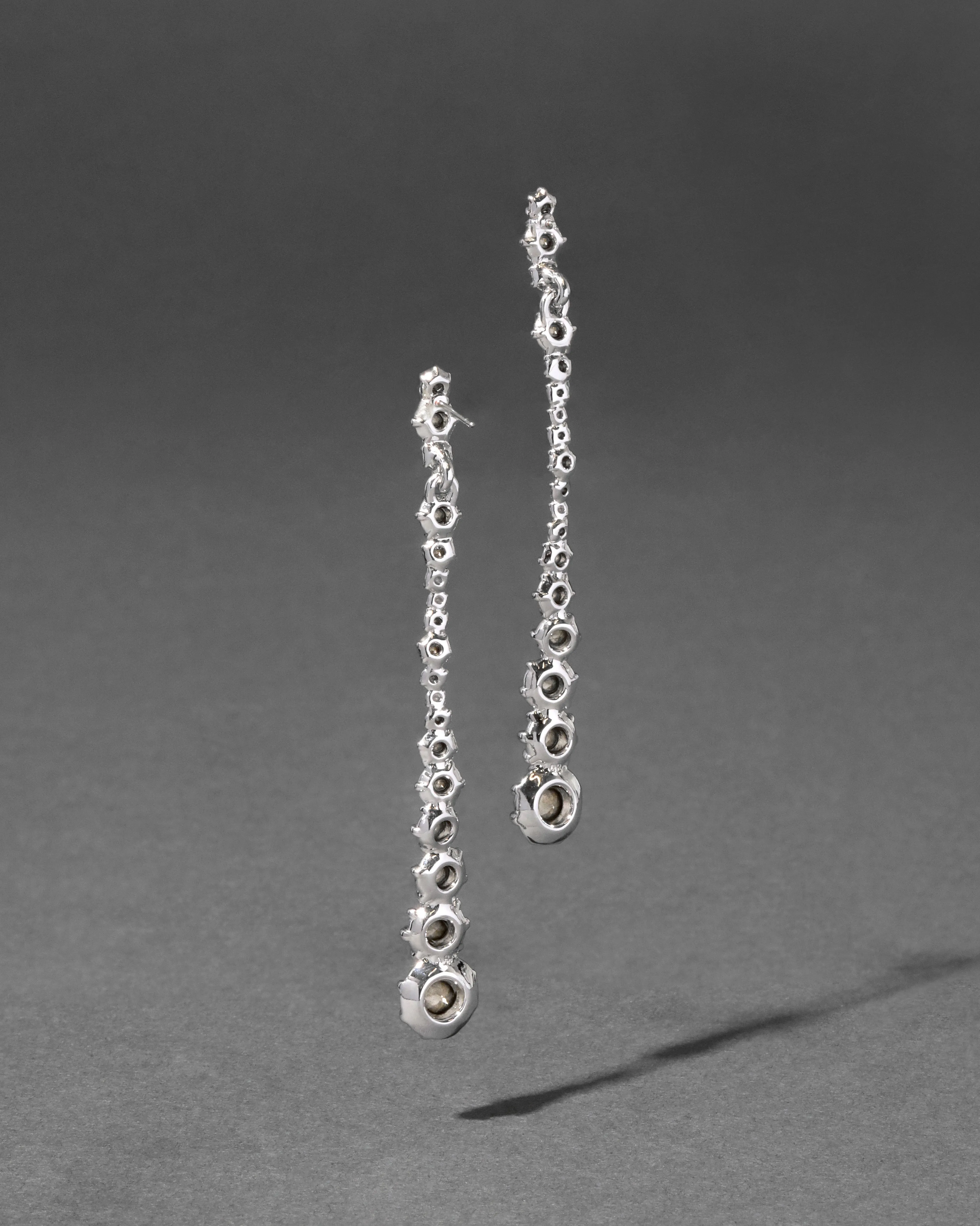 Punk Royale Crystal Linear Drop Earring- Silver sold by Alexis Bittar product image thumbnail 3