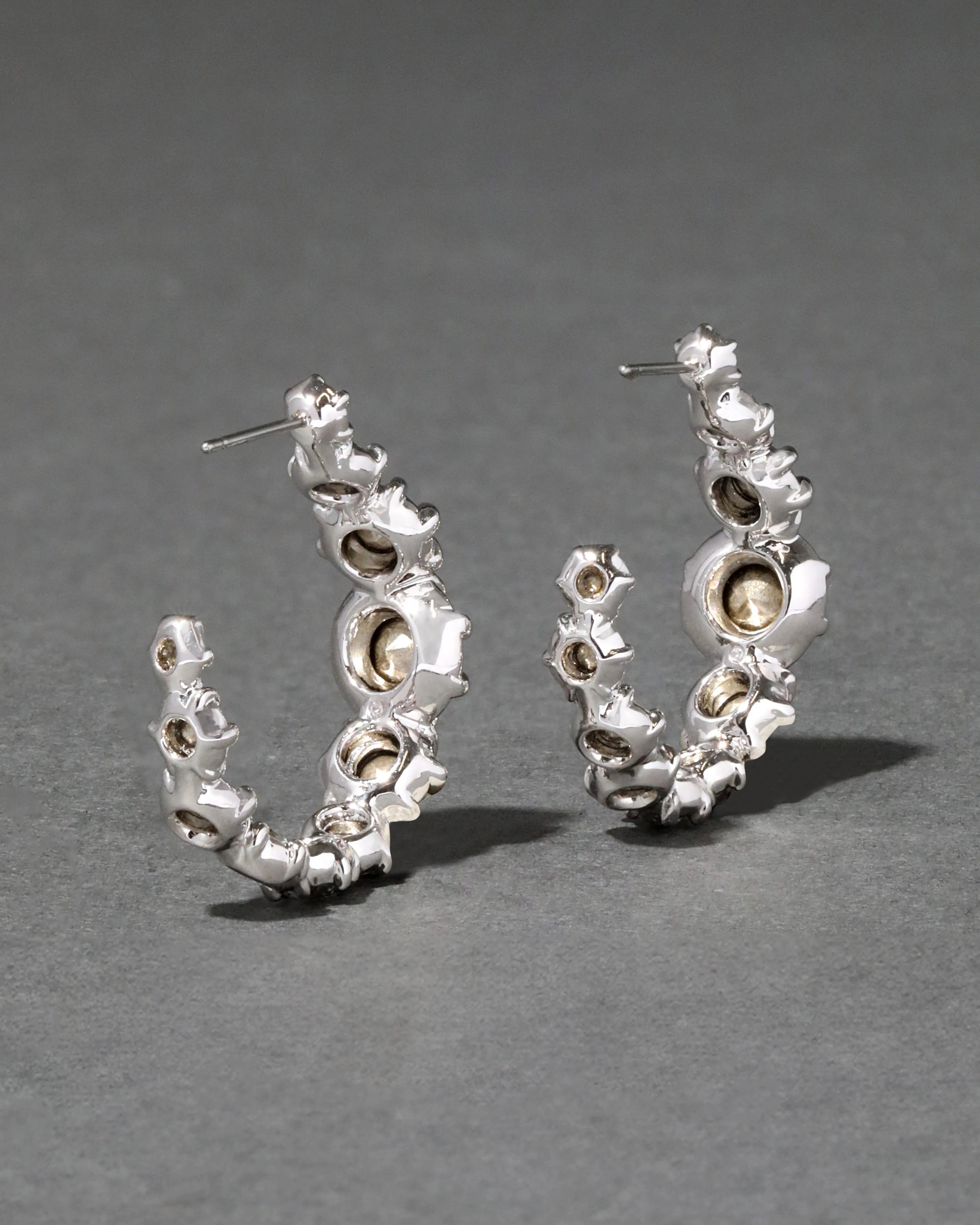 Punk Royale Small Hoop Earring- Silver sold by Alexis Bittar product image thumbnail 4