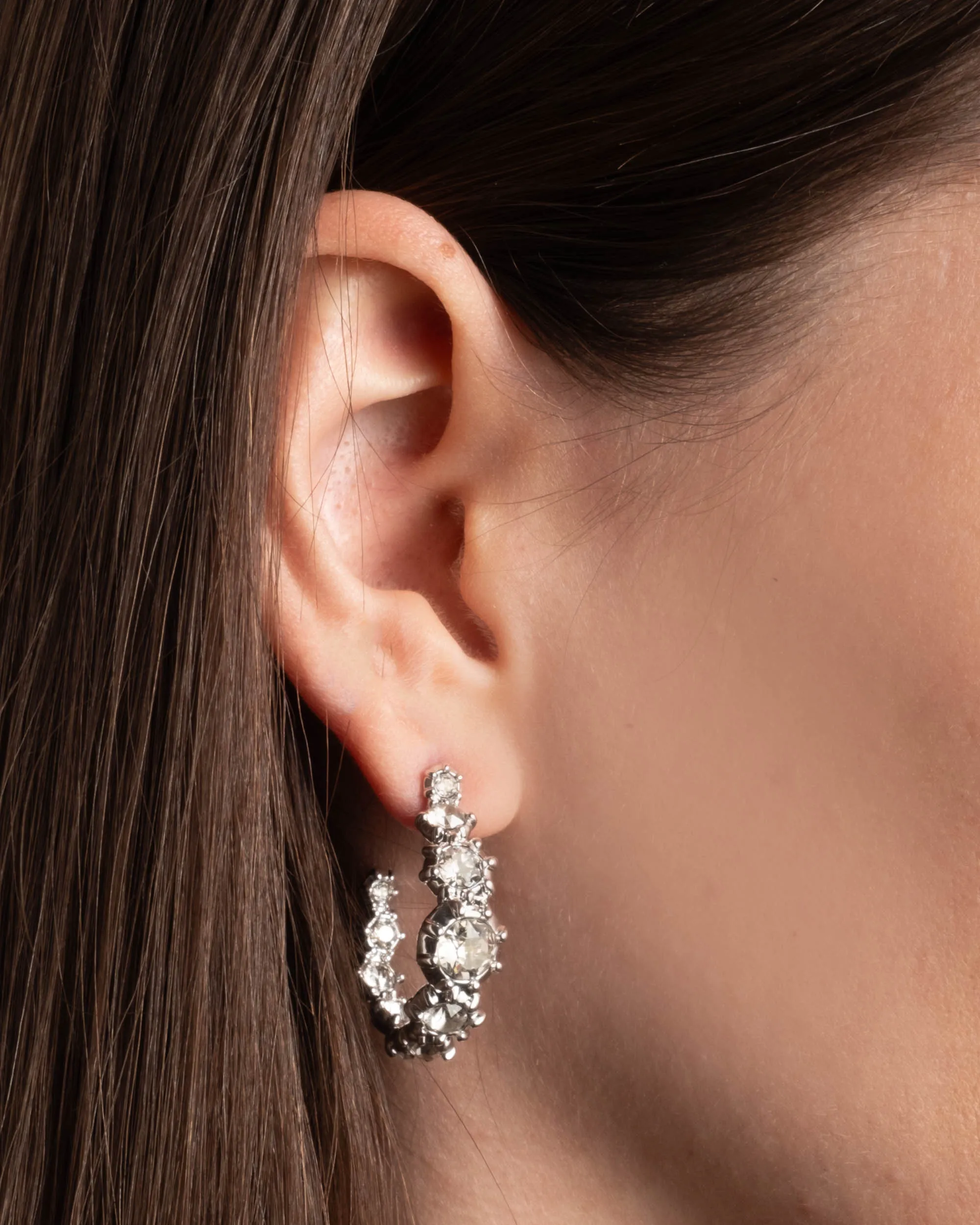 Punk Royale Small Hoop Earring- Silver sold by Alexis Bittar product image thumbnail 2