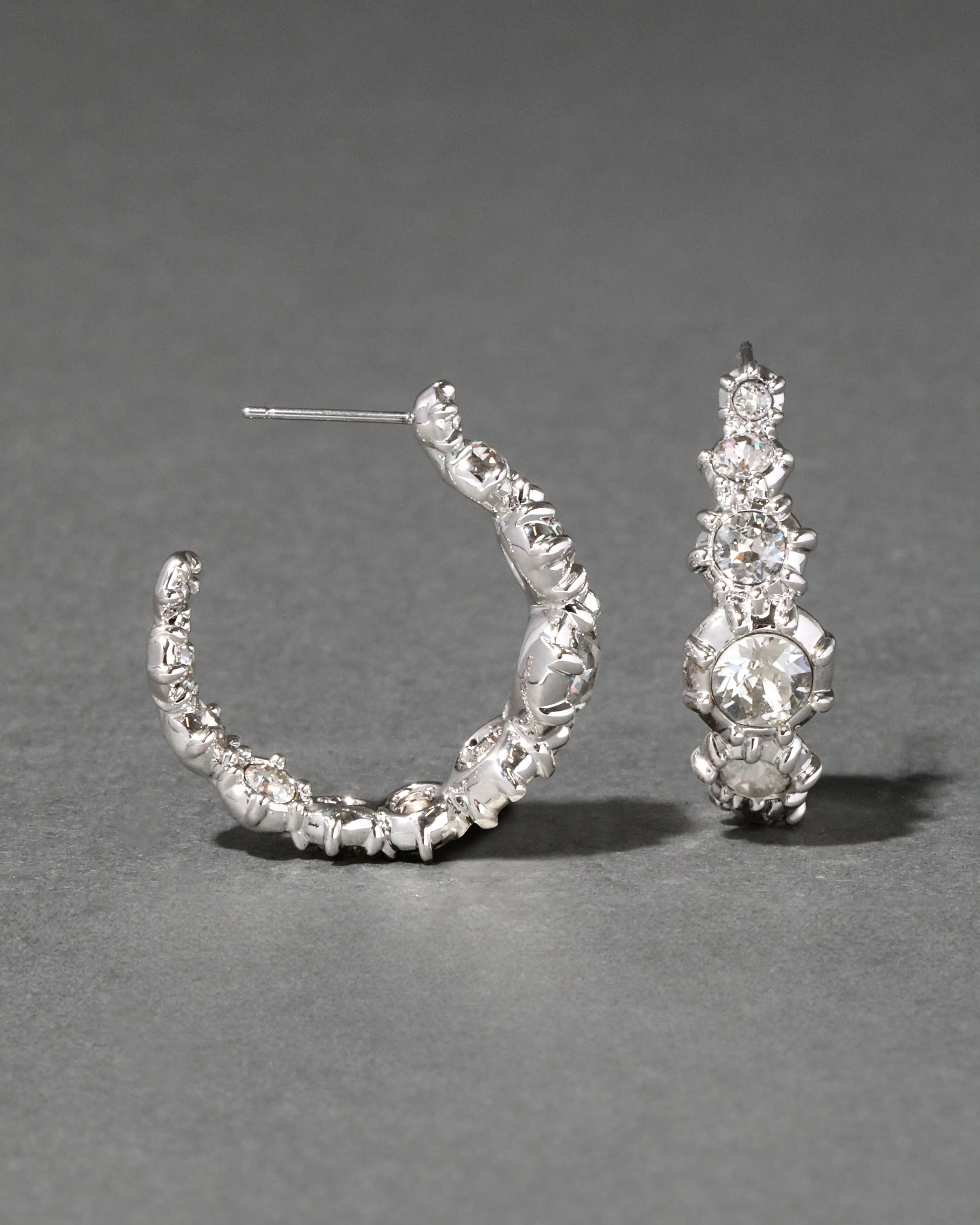 Punk Royale Small Hoop Earring- Silver sold by Alexis Bittar product image thumbnail 3