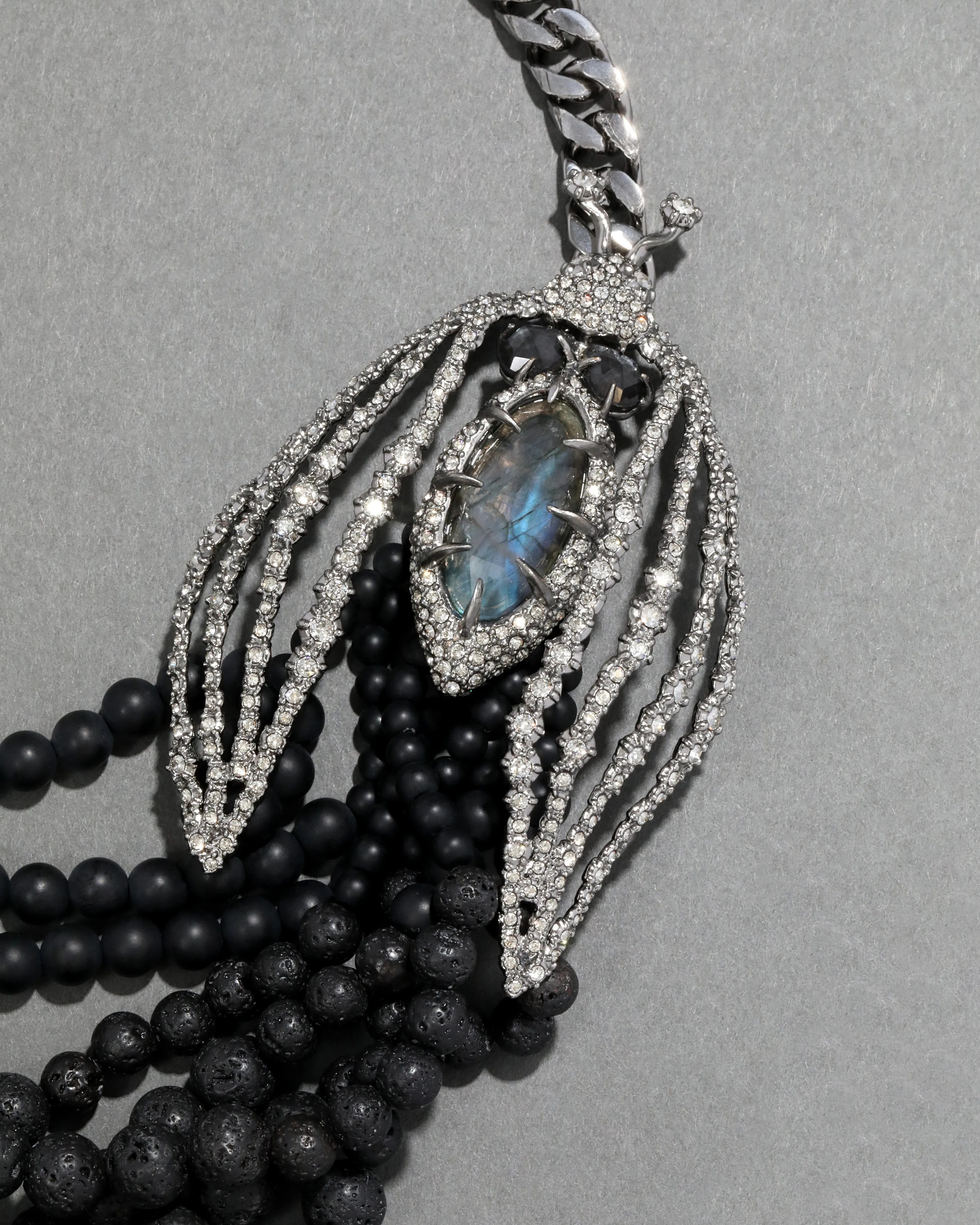 Punk Royale Flying Beetle Onyx Torsade Necklace sold by Alexis Bittar product image thumbnail 3