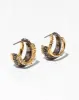 Crystal Encrusted Orbiting Hoop Earring- Gunmetal sold by Alexis Bittar