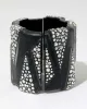 Punk Deco Lucite Crystal Wide Hinge Bracelet - Black sold by Alexis Bittar