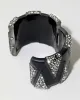 Punk Deco Lucite Crystal Wide Hinge Bracelet - Black sold by Alexis Bittar