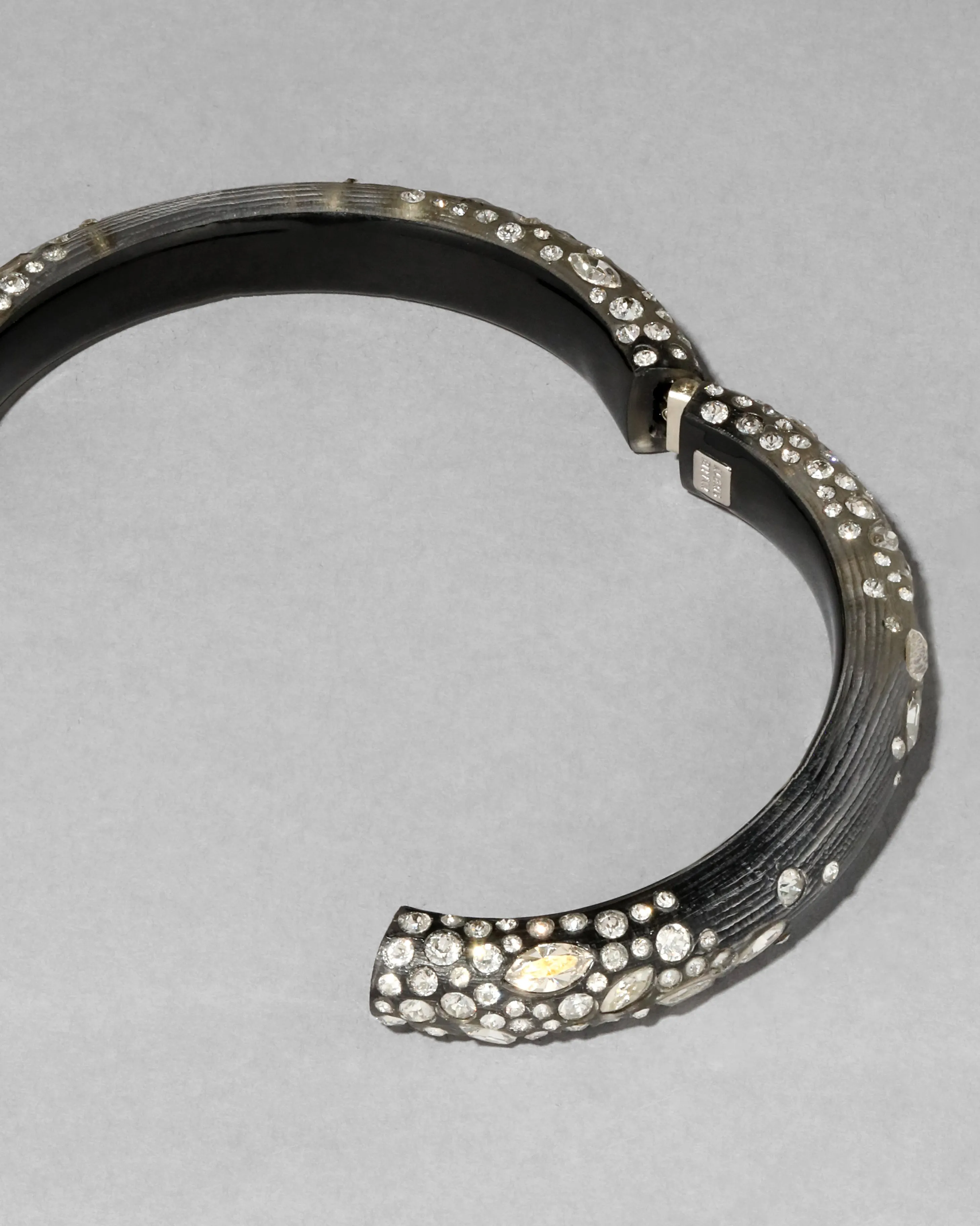 Confetti Crystal Lucite Skinny Hinge Bracelet- Black sold by Alexis Bittar product image thumbnail 4