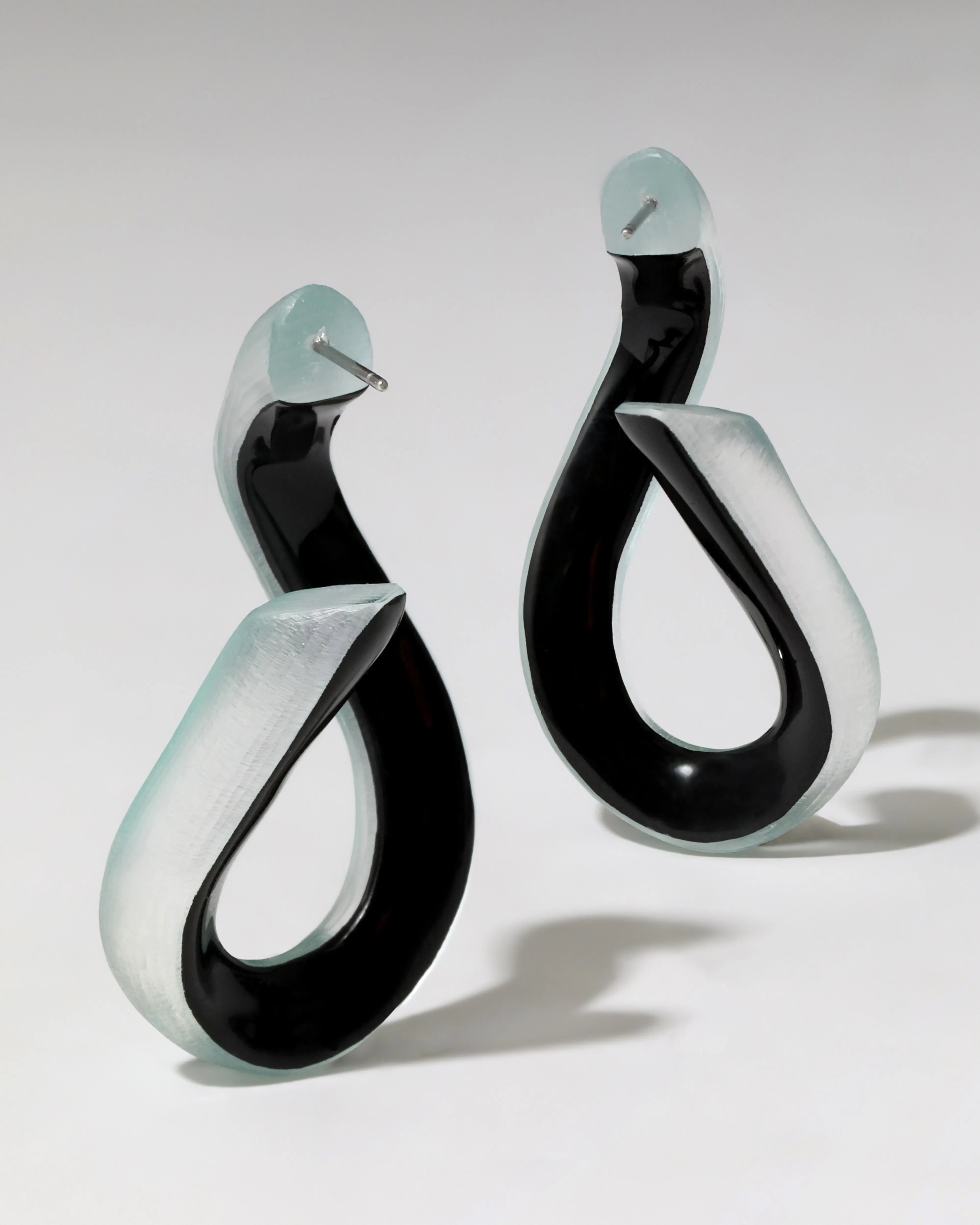 Lucite Twist Hoop Earring- Dark Teal sold by Alexis Bittar product image thumbnail 2