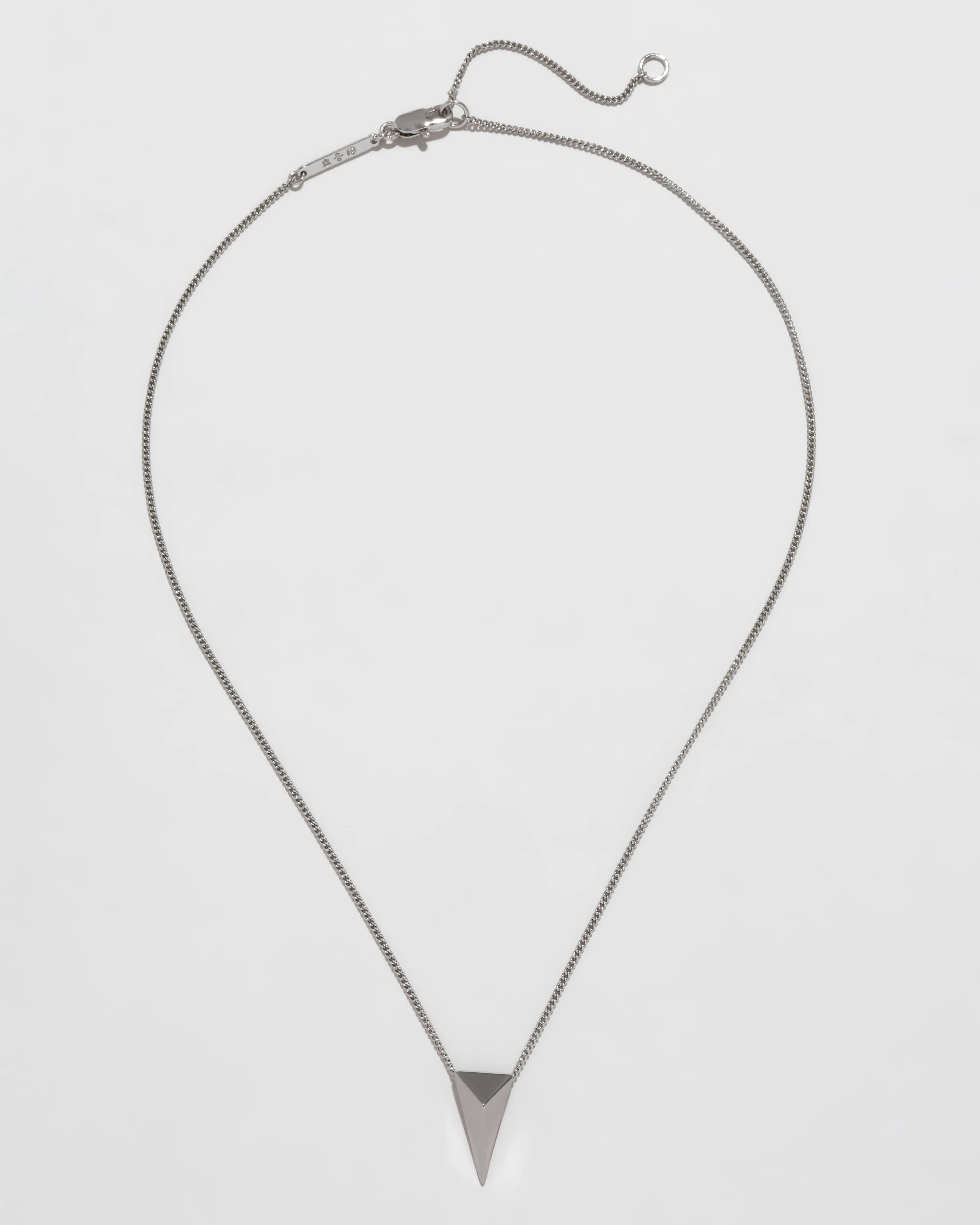 Small Pyramid Pendant Necklace- Silver sold by Alexis Bittar product image thumbnail 3