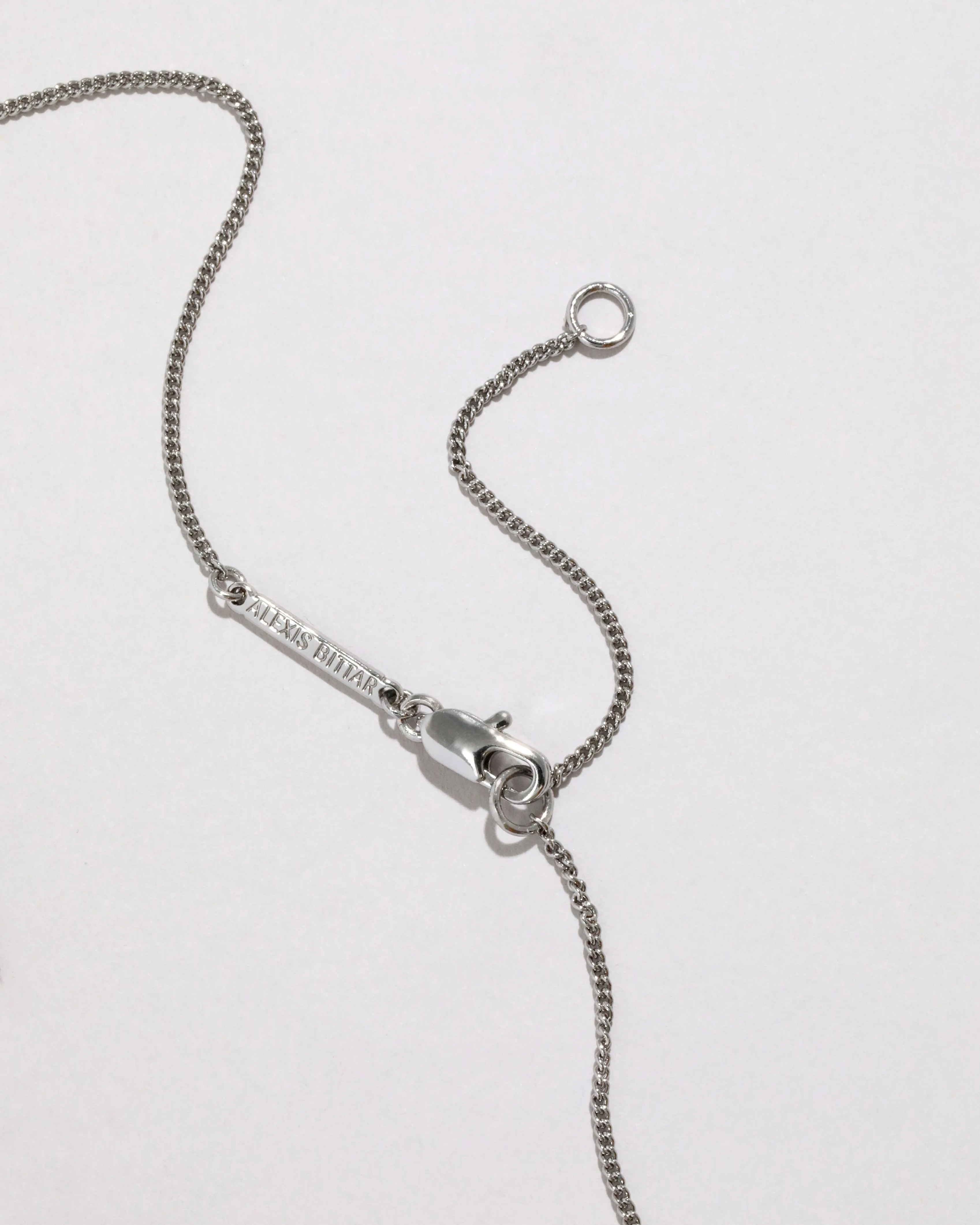 Small Pyramid Pendant Necklace- Silver sold by Alexis Bittar product image thumbnail 5