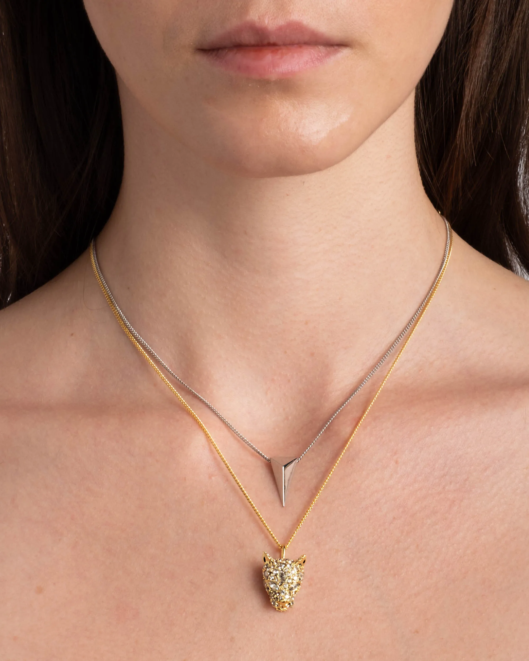 Small Pyramid Pendant Necklace- Silver sold by Alexis Bittar product image thumbnail 4