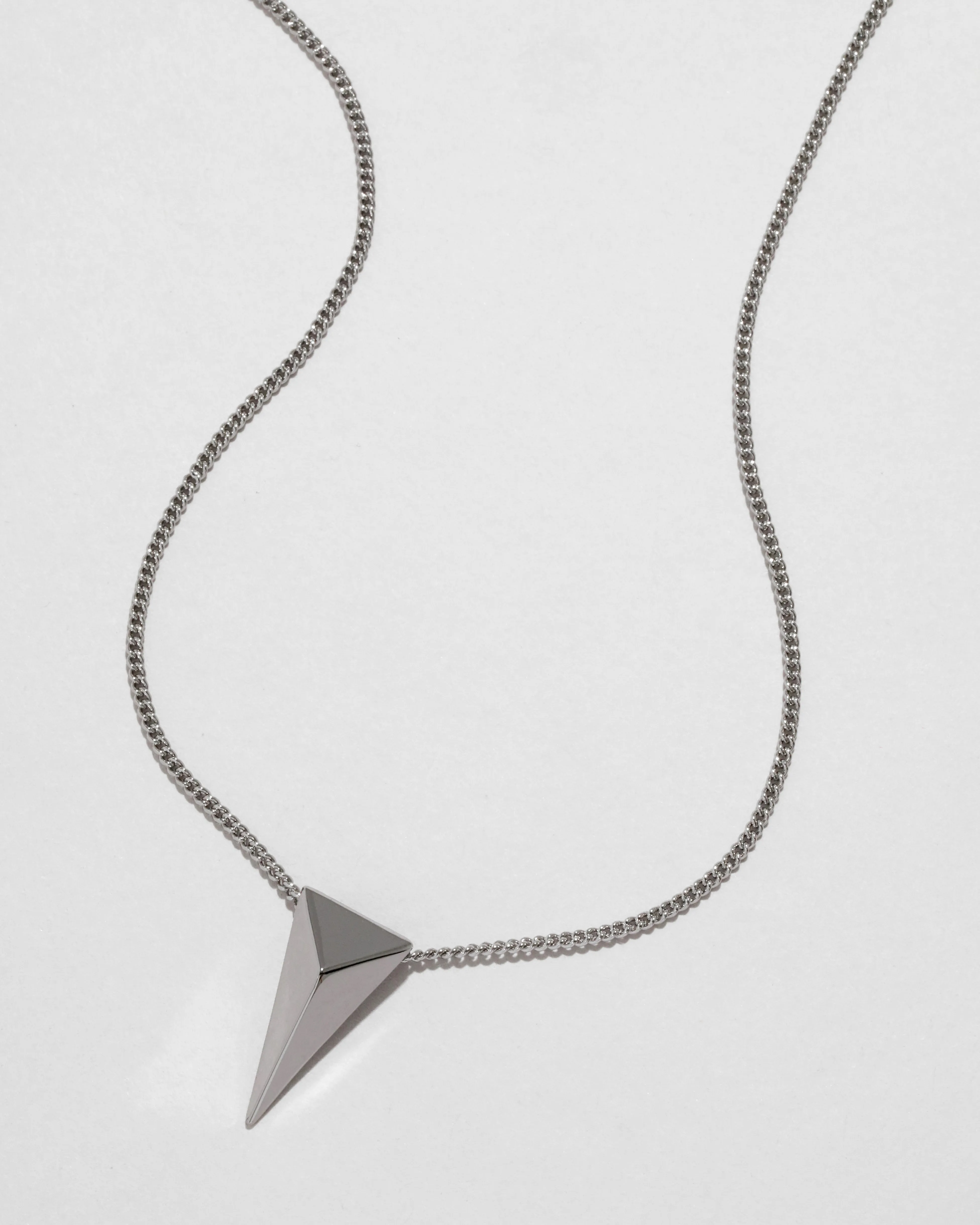 Small Pyramid Pendant Necklace- Silver sold by Alexis Bittar