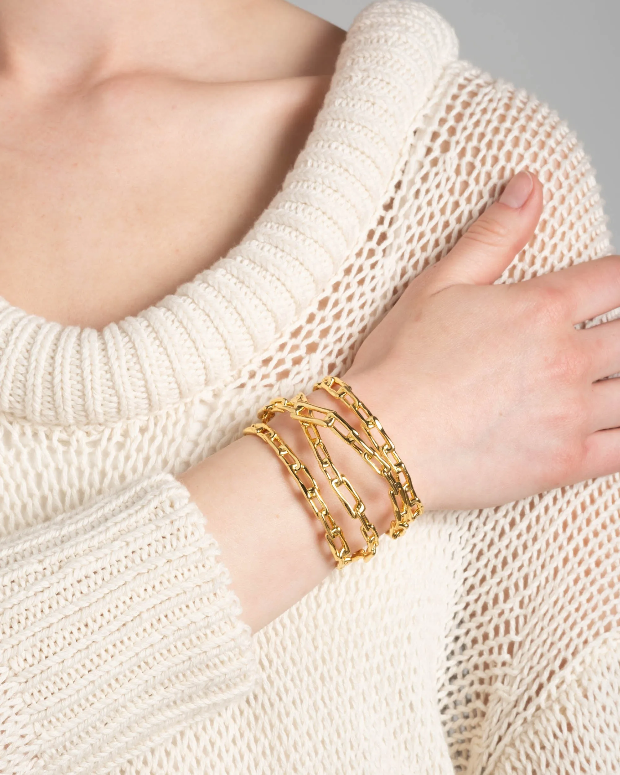 Wrapped Gold Chain Cuff Bracelet sold by Alexis Bittar product image thumbnail 2
