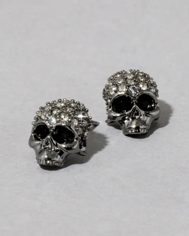Vanitas Skull Stud Earring- Gunmetal sold by Alexis Bittar