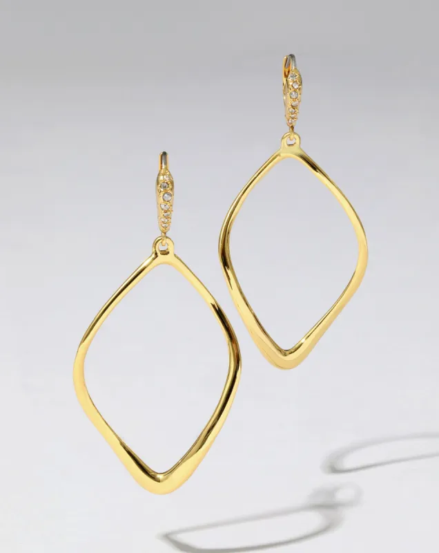 Sculpted Aura Tear Leverback Earring- Gold sold by Alexis Bittar