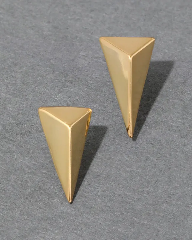 Pyramid Post Earring- Gold sold by Alexis Bittar