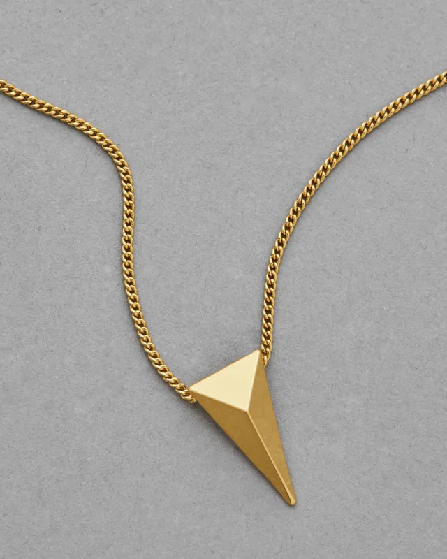 Small Pyramid Pendant Necklace- Gold sold by Alexis Bittar