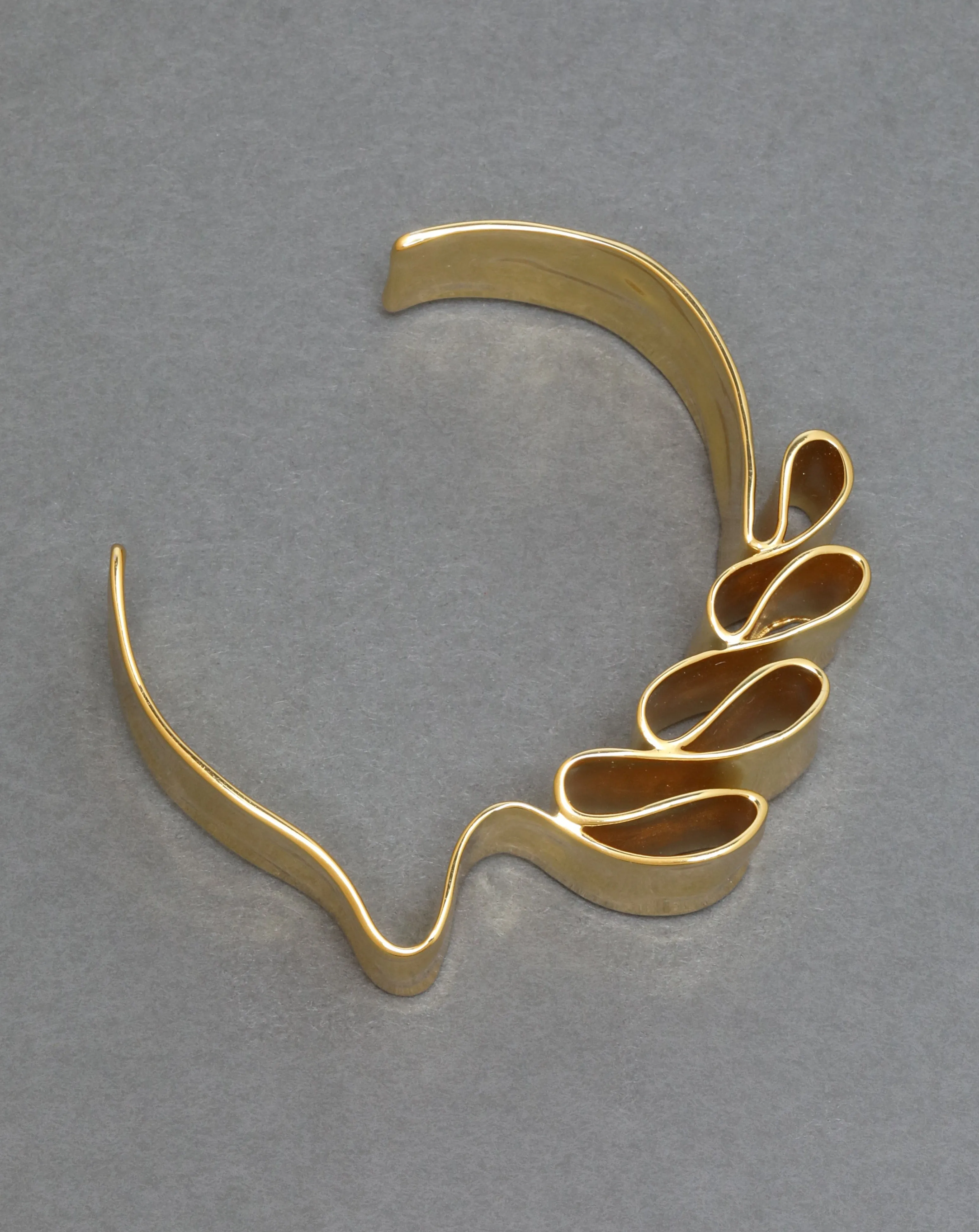 Twisted Gold Folded Ribbon Cuff Bracelet sold by Alexis Bittar product image thumbnail 4