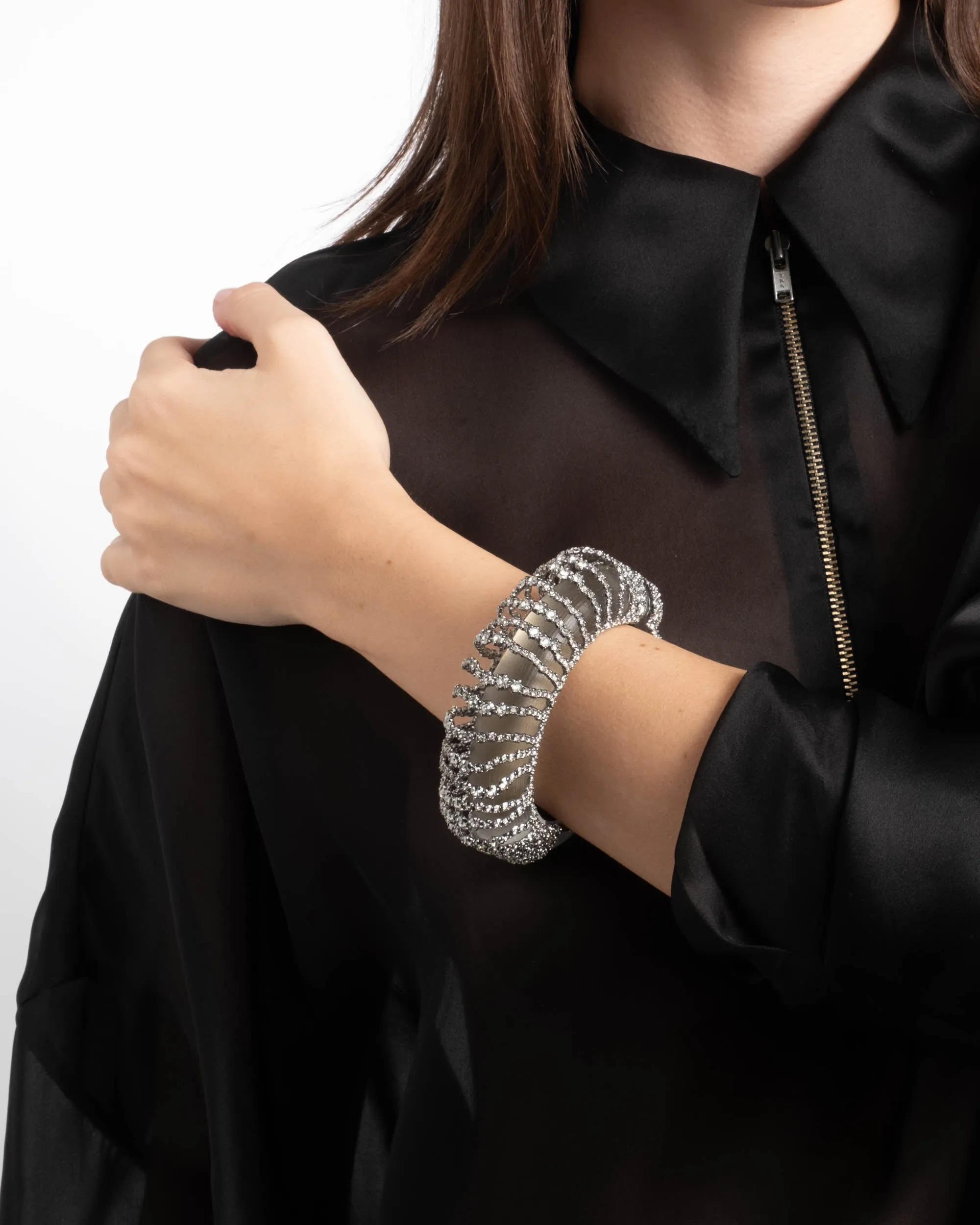 Punk Royale Orbiting Lucite Crystal Bracelet- Warm Grey sold by Alexis Bittar product image thumbnail 2