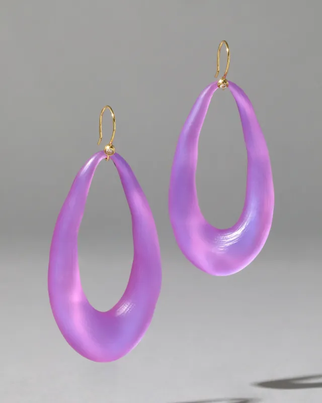 Lucite Link Wire Earring- Techno Purple sold by Alexis Bittar