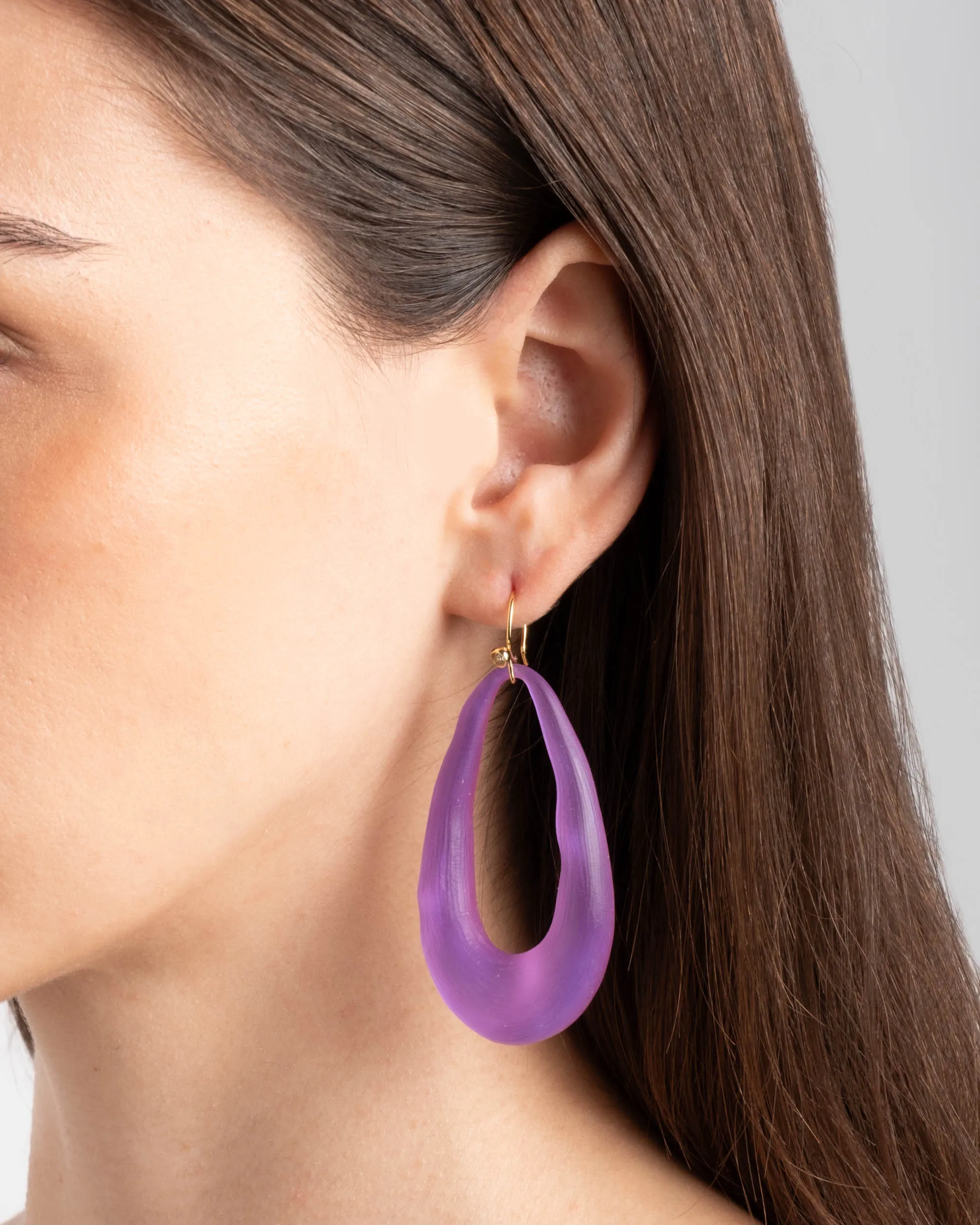 Lucite Link Wire Earring- Techno Purple sold by Alexis Bittar product image thumbnail 2