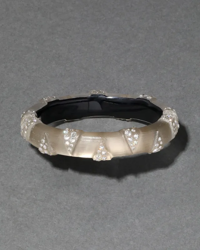 Punk Deco Lucite Crystal Hinge Bracelet- Warm Grey sold by Alexis Bittar
