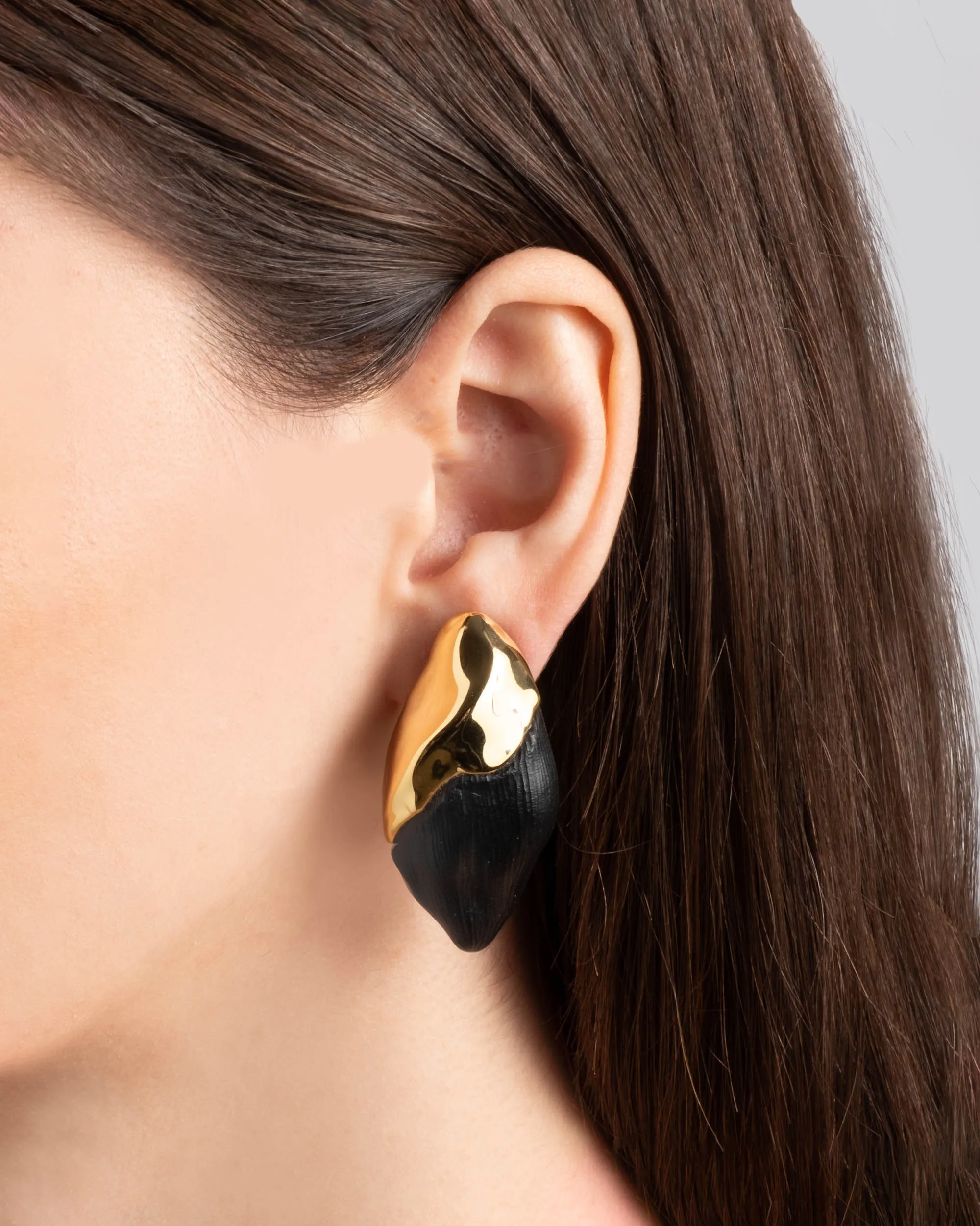Lucite Molten Clip On Earring - Black sold by Alexis Bittar product image thumbnail 2
