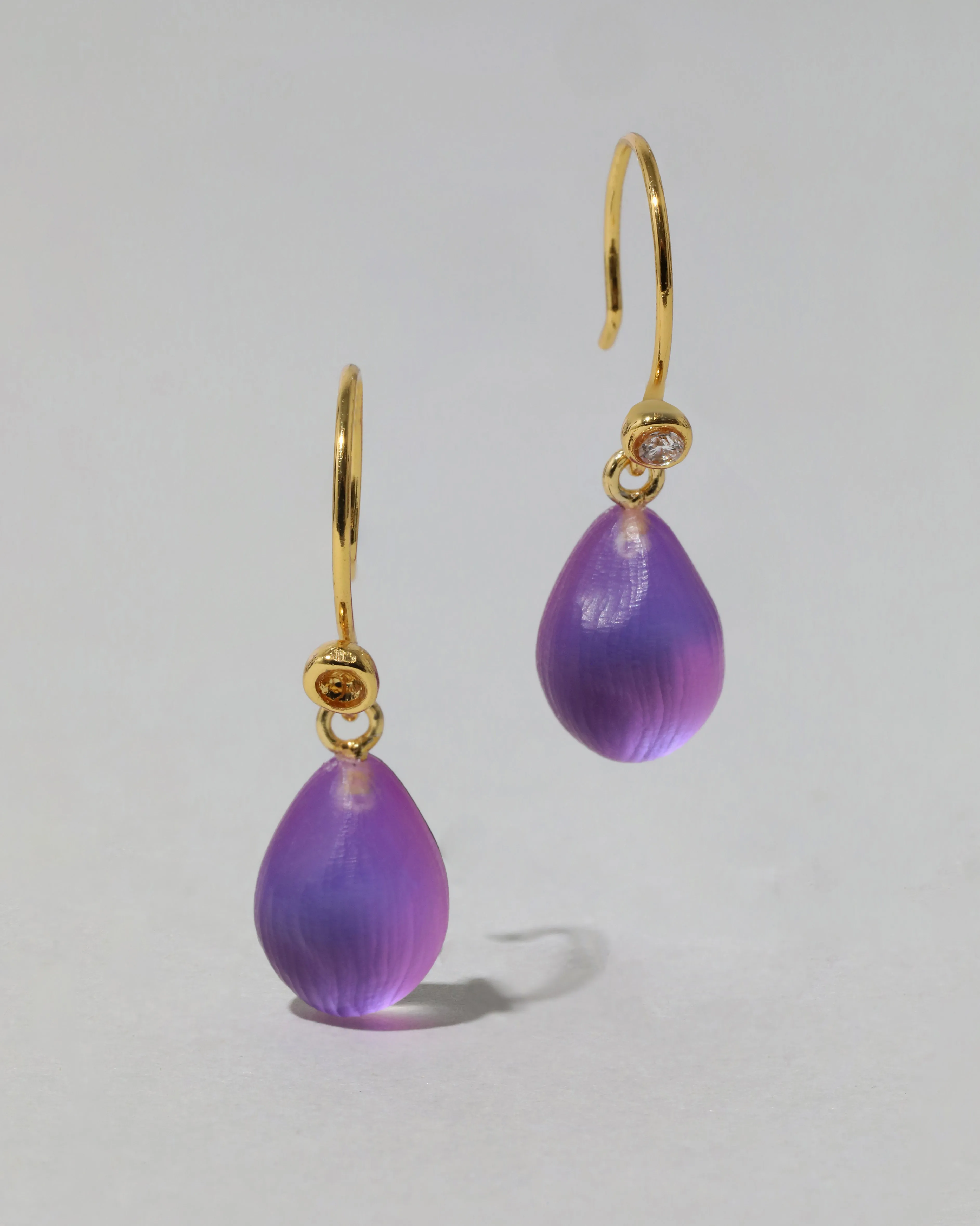 Lucite Teardrop Earring - Techno Purple sold by Alexis Bittar