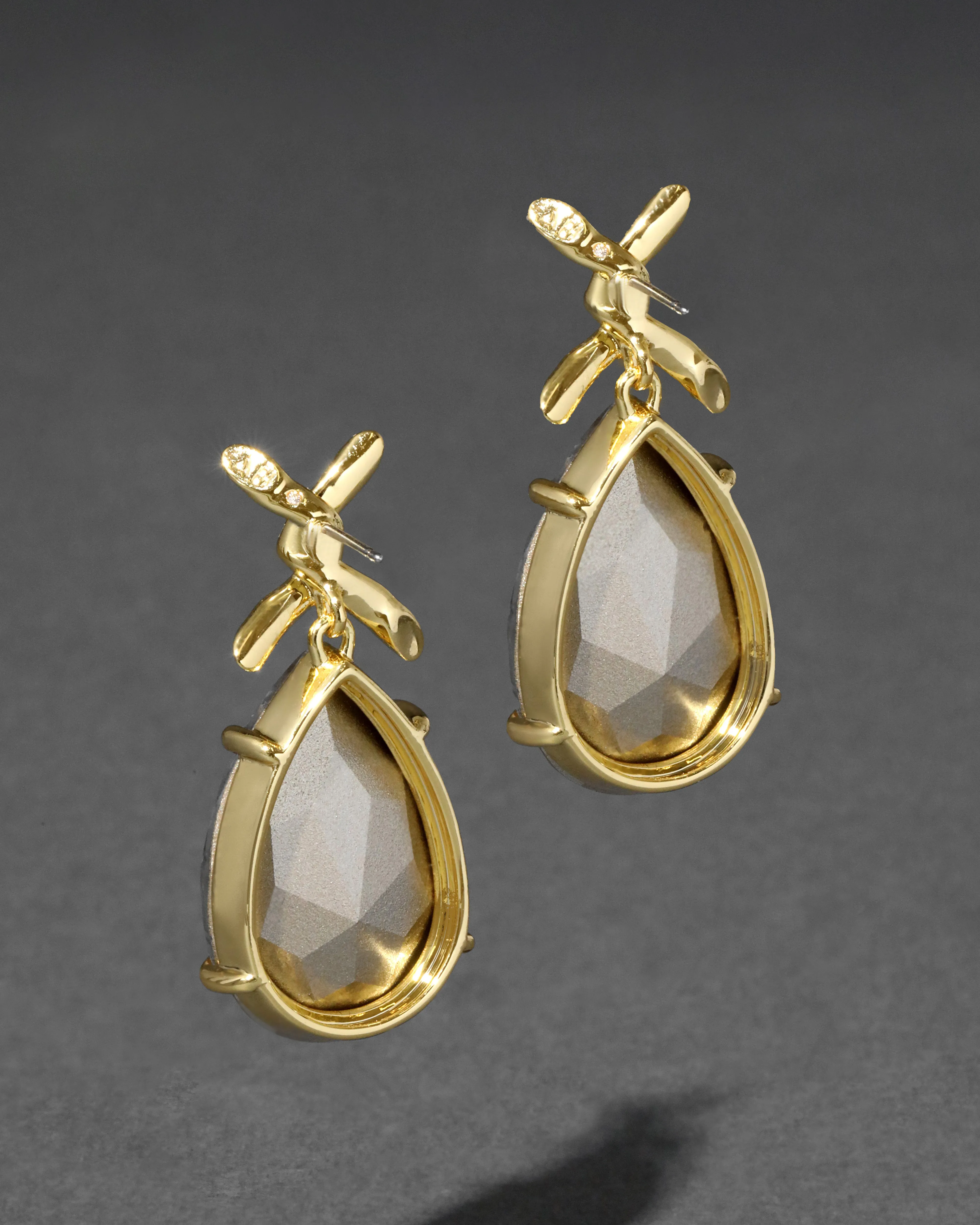 Gold Barbed Wire Crystal Drop Earring sold by Alexis Bittar product image thumbnail 3