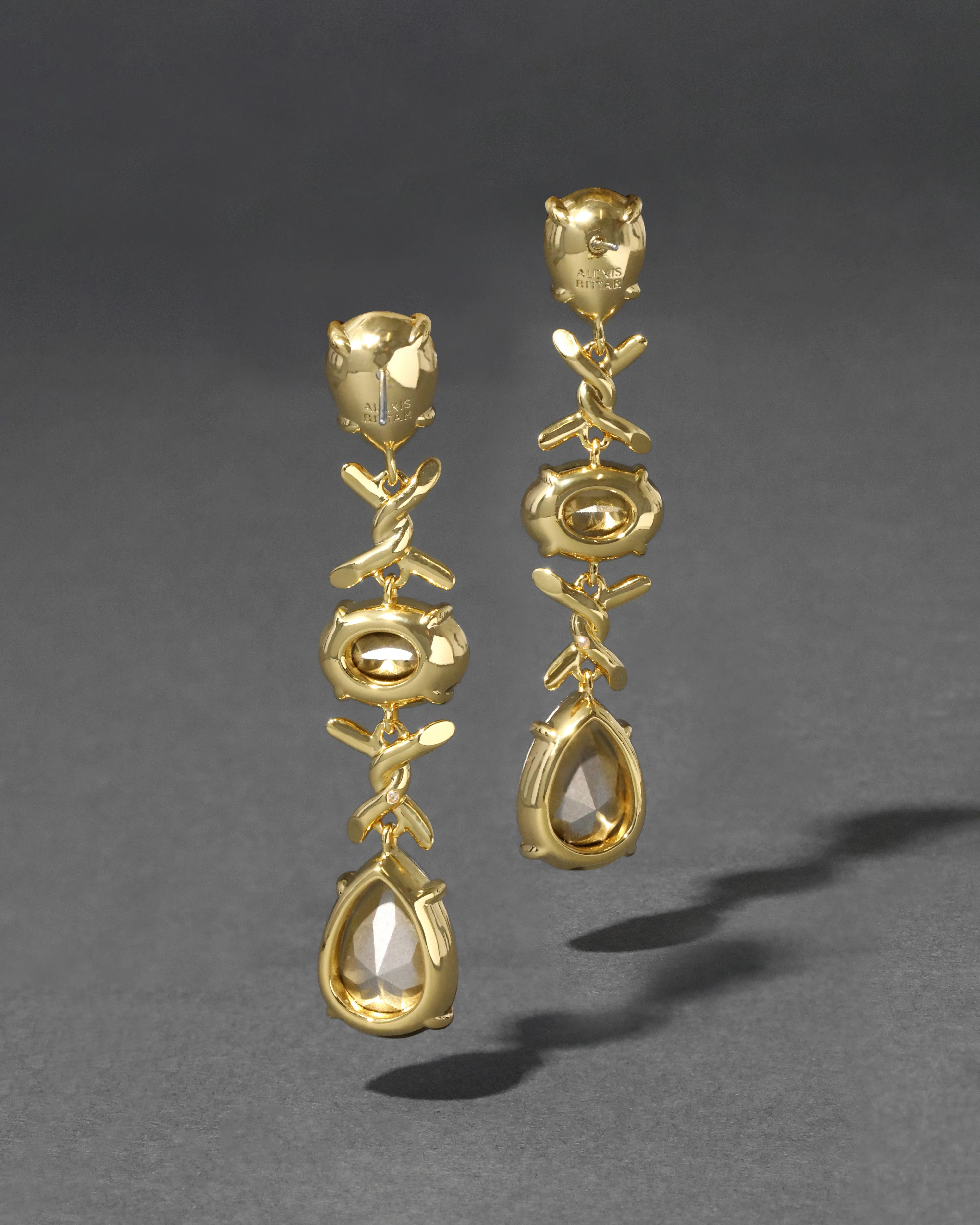 Gold Barbed Wire Crystal Linear Earring sold by Alexis Bittar product image thumbnail 3