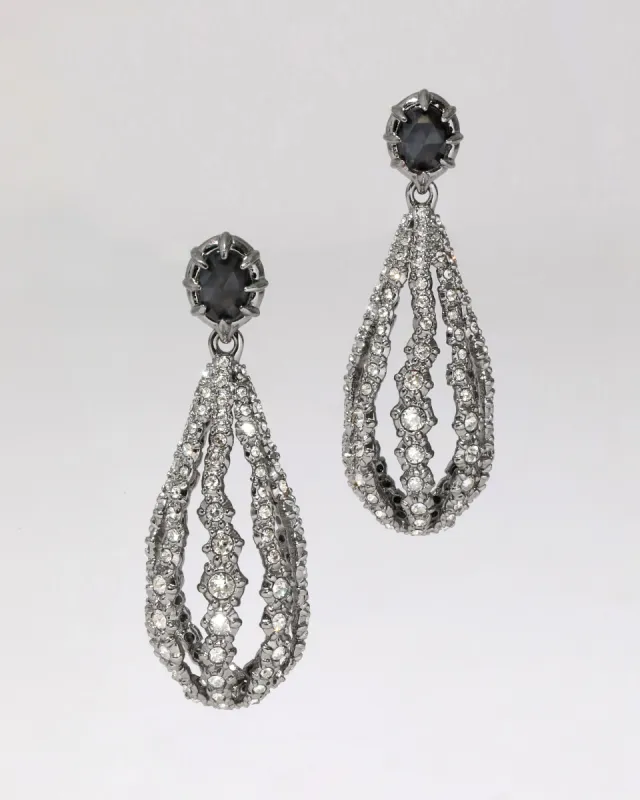 Punk Royale Crystal Ribbed Teardrop Earring sold by Alexis Bittar