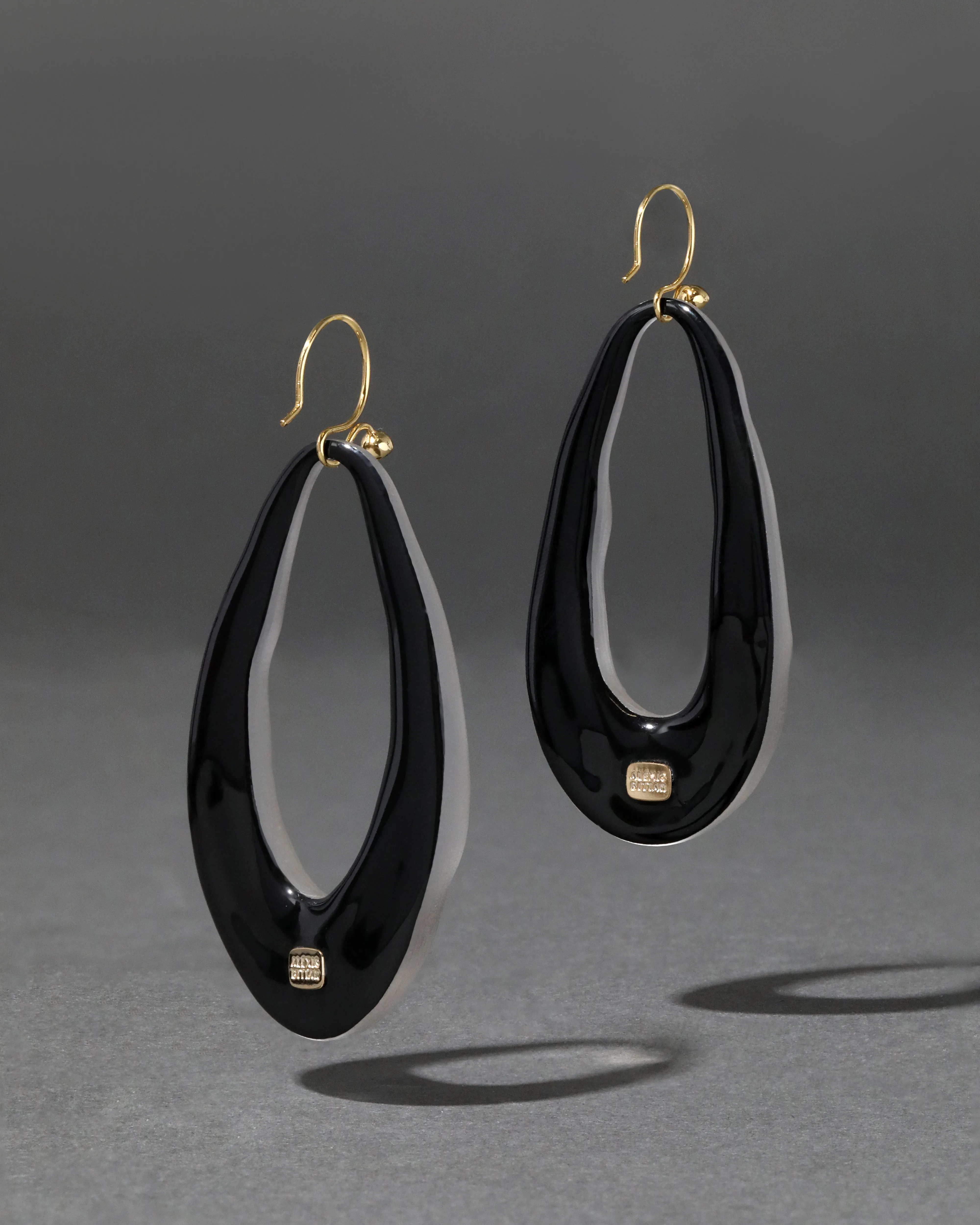 Lucite Link Wire Earring- Warm Grey sold by Alexis Bittar product image thumbnail 3