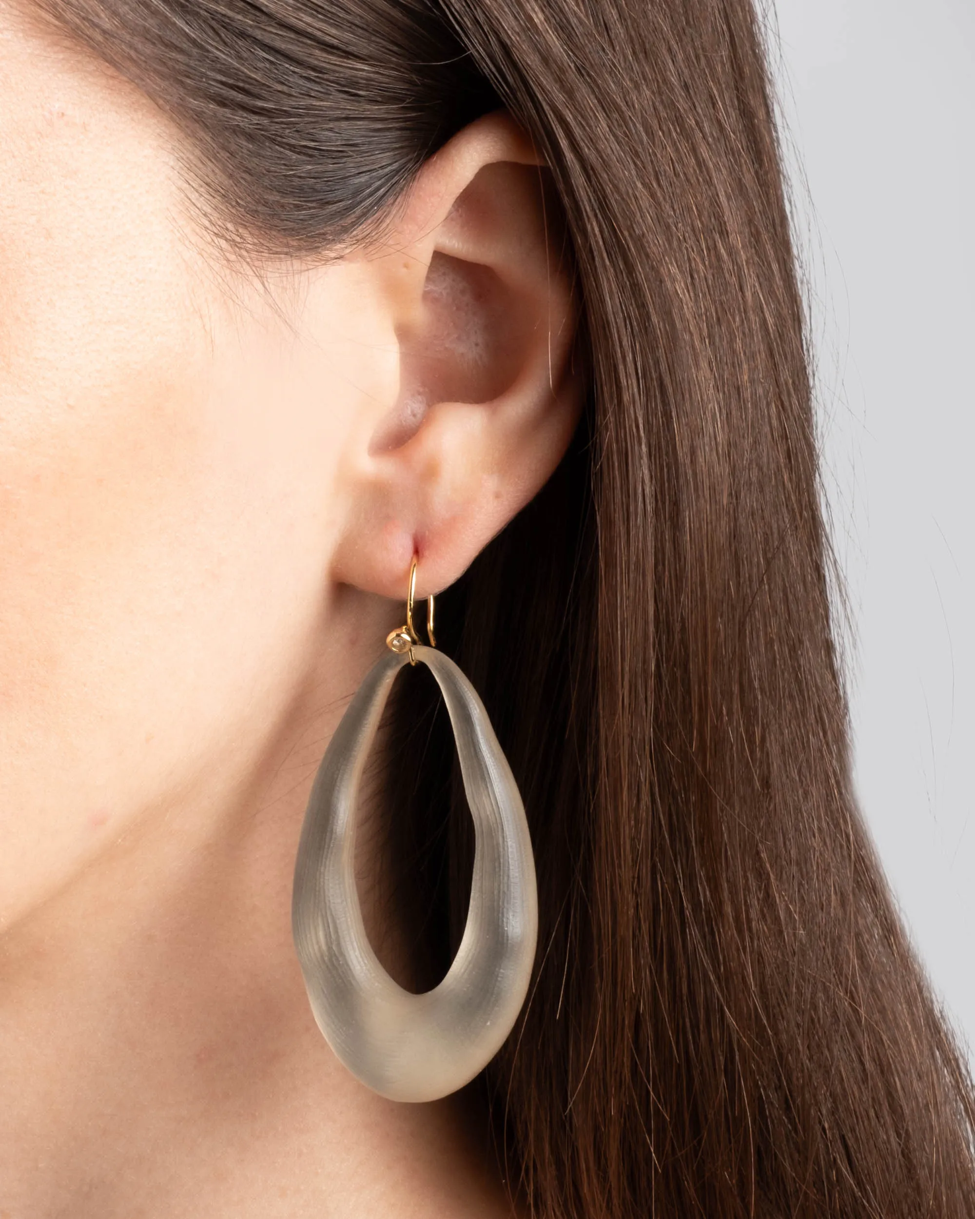 Lucite Link Wire Earring- Warm Grey sold by Alexis Bittar product image thumbnail 2