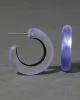 Small Lucite Hoop Earring- Electric Violet sold by Alexis Bittar