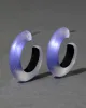 Small Lucite Hoop Earring- Electric Violet sold by Alexis Bittar