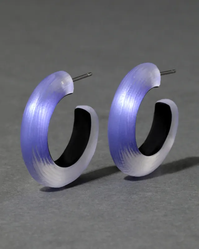 Small Lucite Hoop Earring- Electric Violet sold by Alexis Bittar