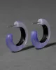 Small Lucite Hoop Earring- Electric Violet sold by Alexis Bittar